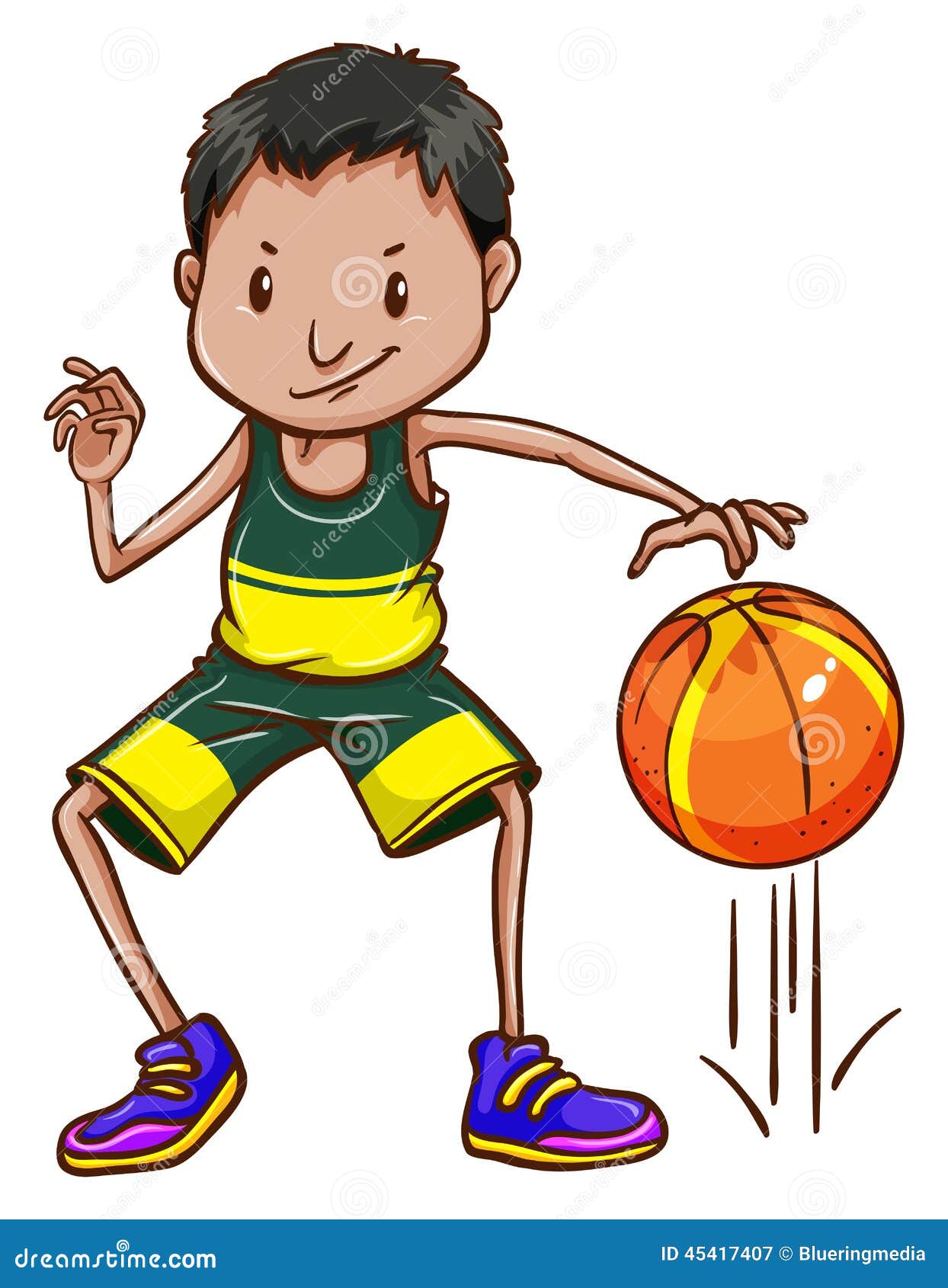 Bouncing Basketball Cartoon Vector 28107385
