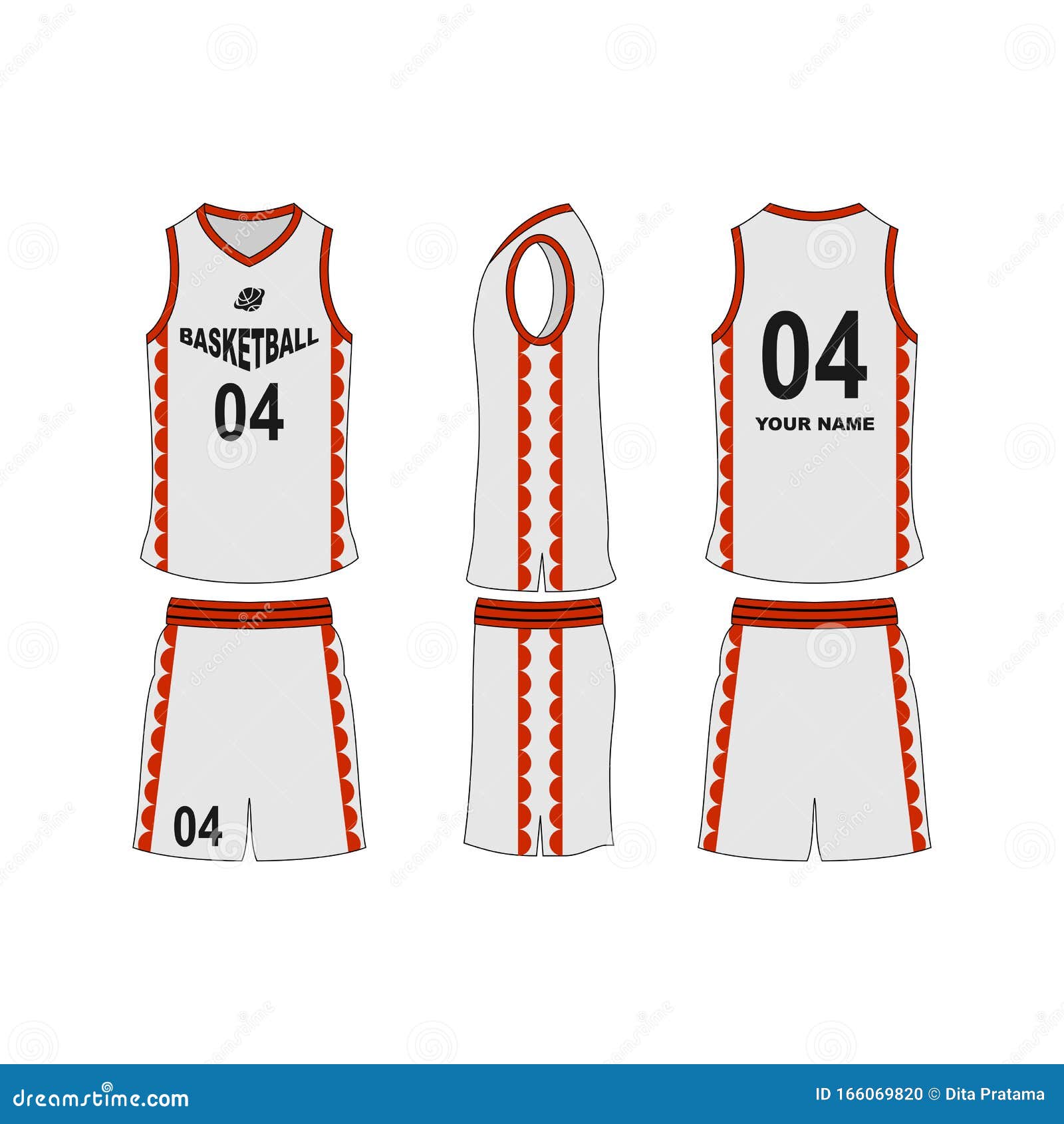 Basketball Jersey Set Template Collection. Stock Vector