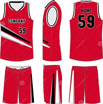 Basketball Jersey, Template for Basketball Club. Front and Back View ...