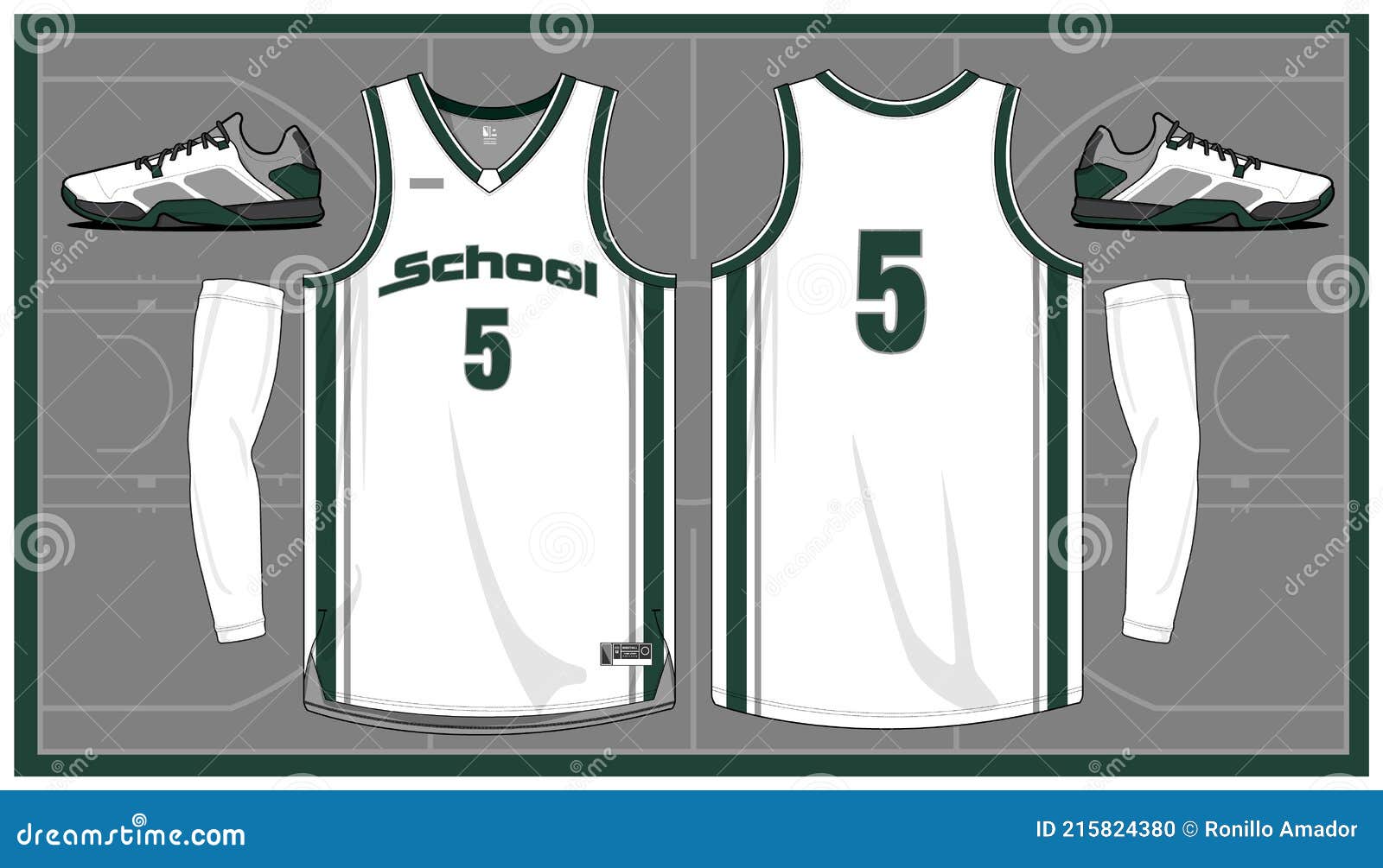 Basketball jersey template vector mockup Stock Vector