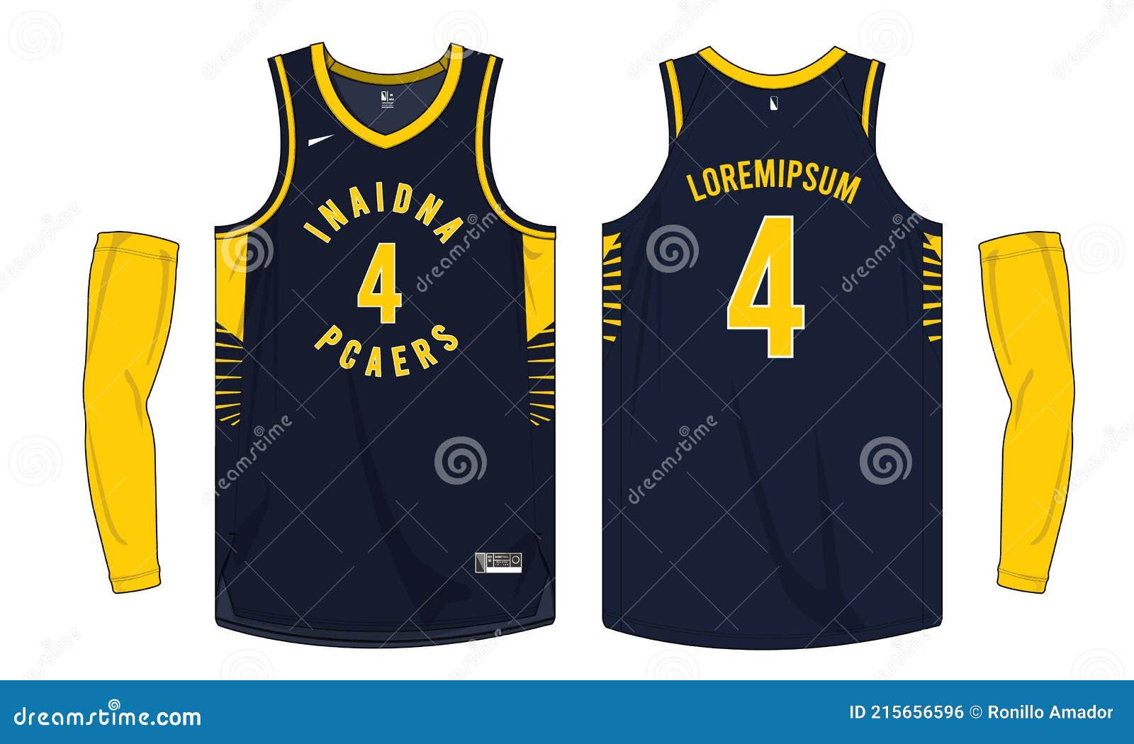thunder black and red basketball jersey template Stock Vector