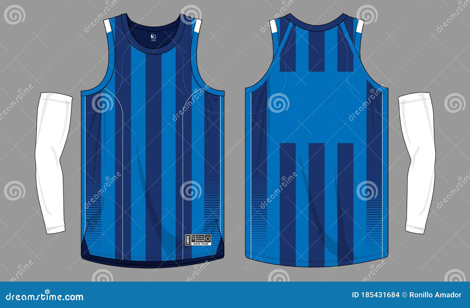 Basketball Jersey Uniform Template Mockup Isolated Stock Vector -  Illustration of apparel, graphic: 185355346