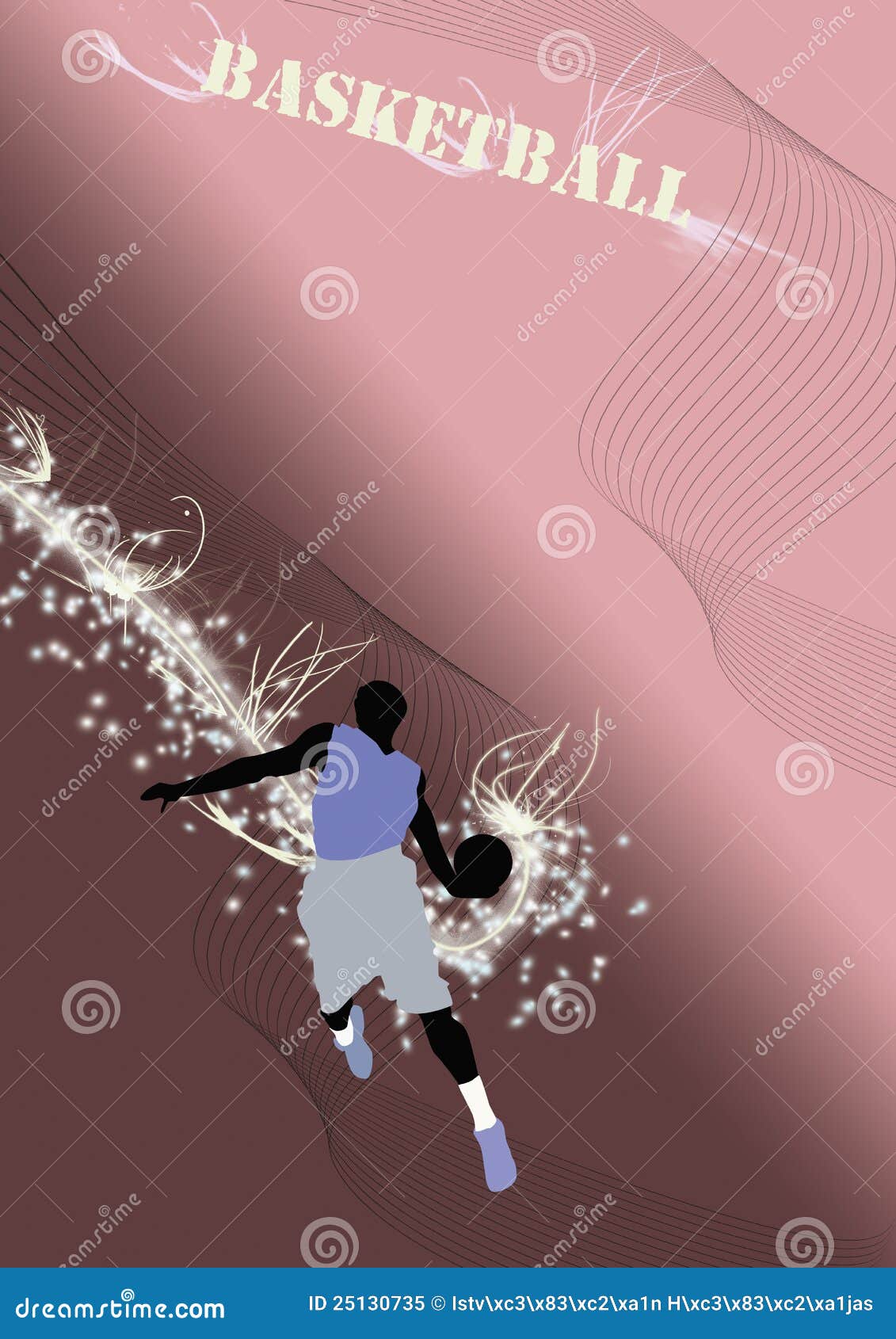 Basketball Jump Ball Colour RoyaltyFree Stock Photography