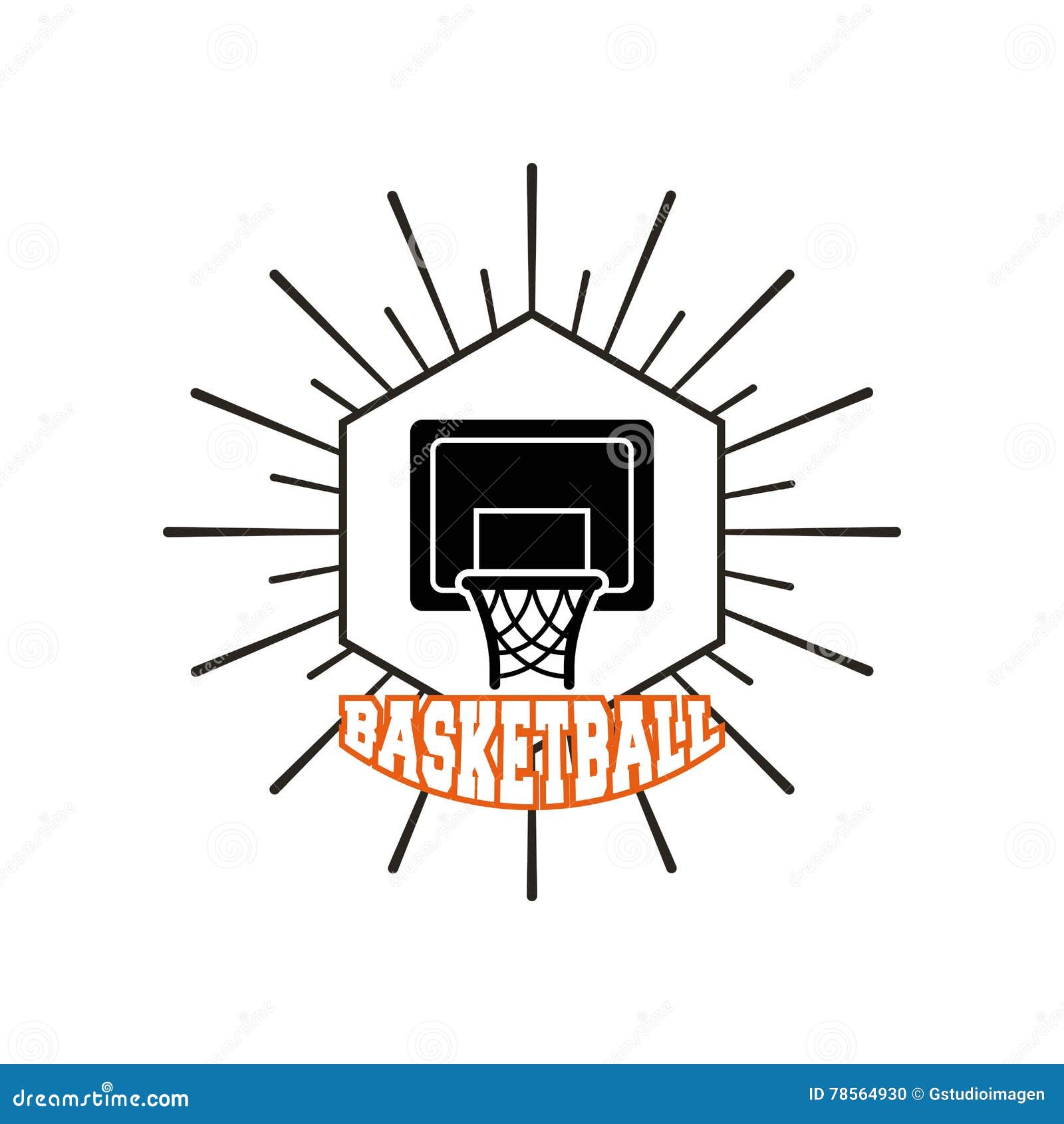 Basketball League Emblem Classic Stock Illustration Illustration of sticker, banner 78564930