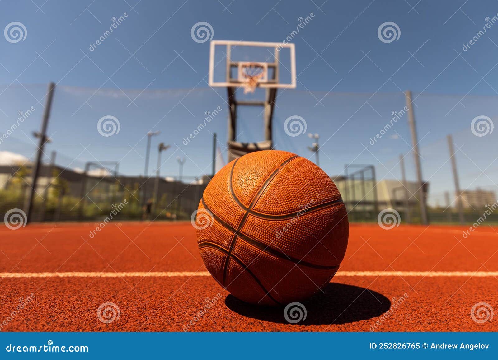 Basketball Leather Ball Court Background. Stock Image Image of