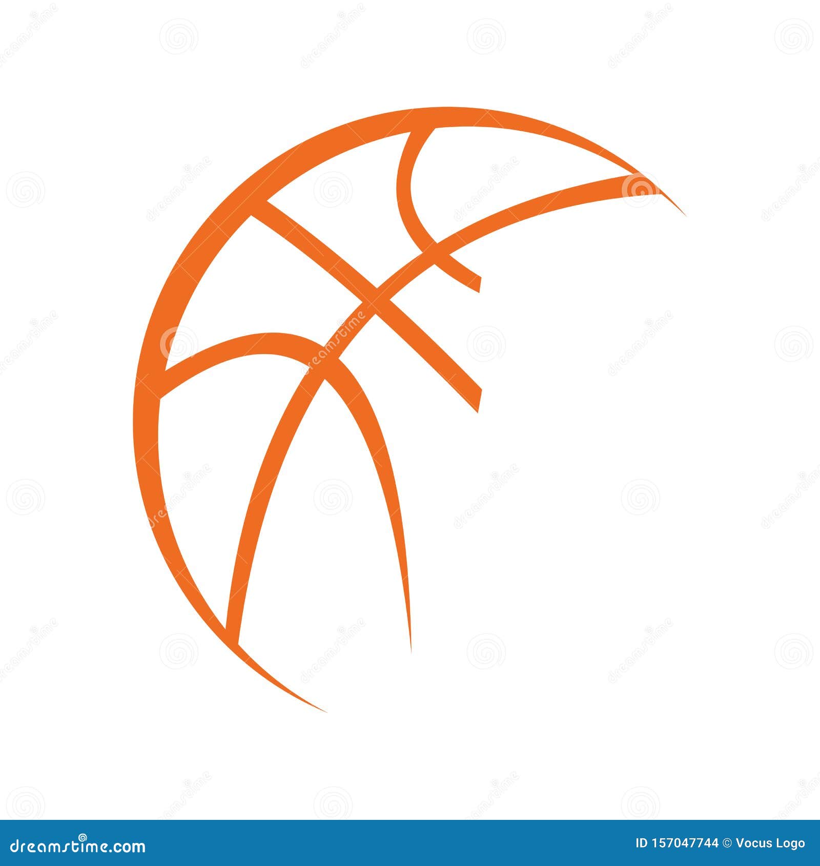 Basketball logo template stock vector. Illustration of orange 157047744