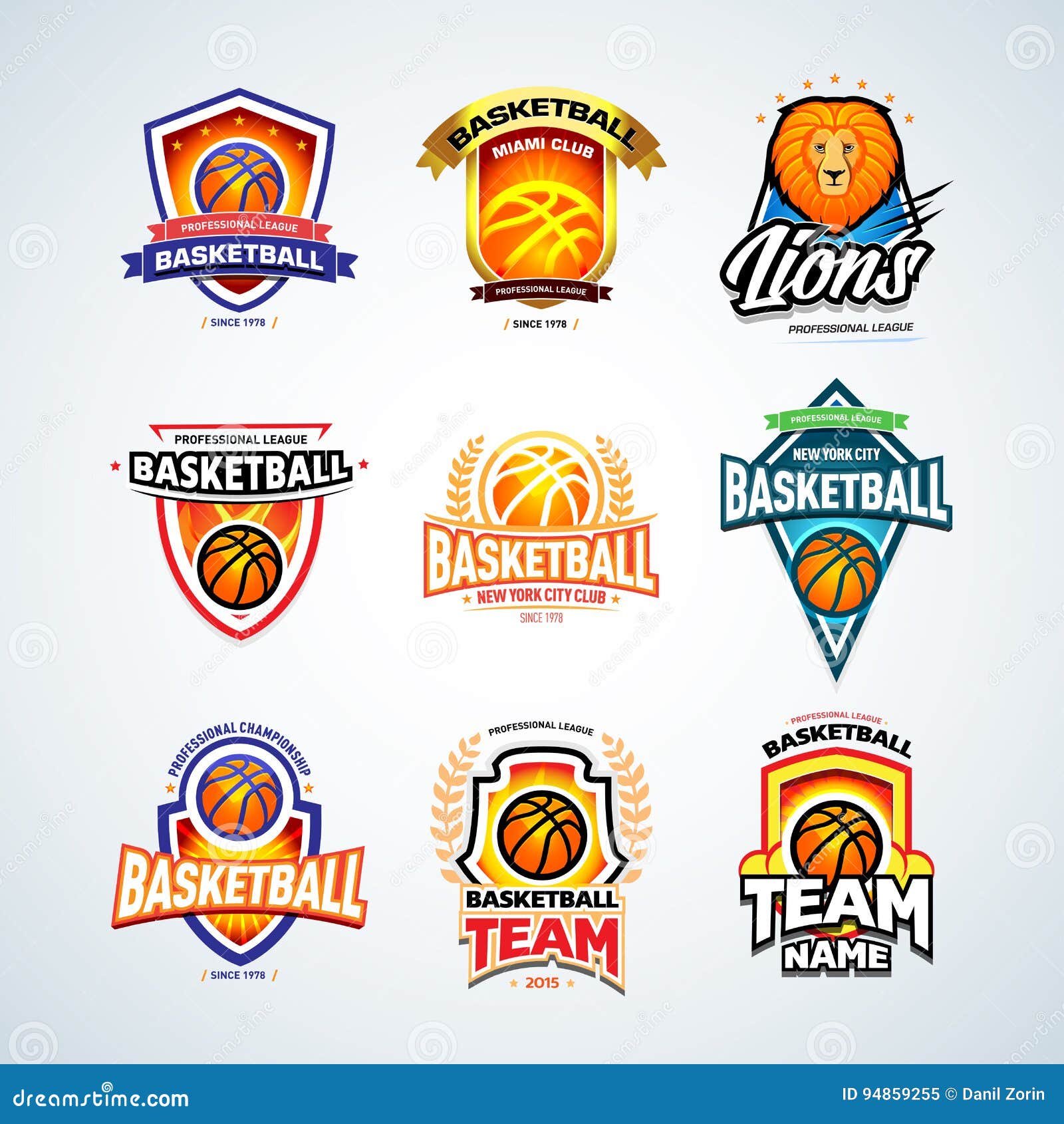 Basketball Logo Templates Set, Basketball Logotype Collection, Badge Logo Design ...1300 x 1390