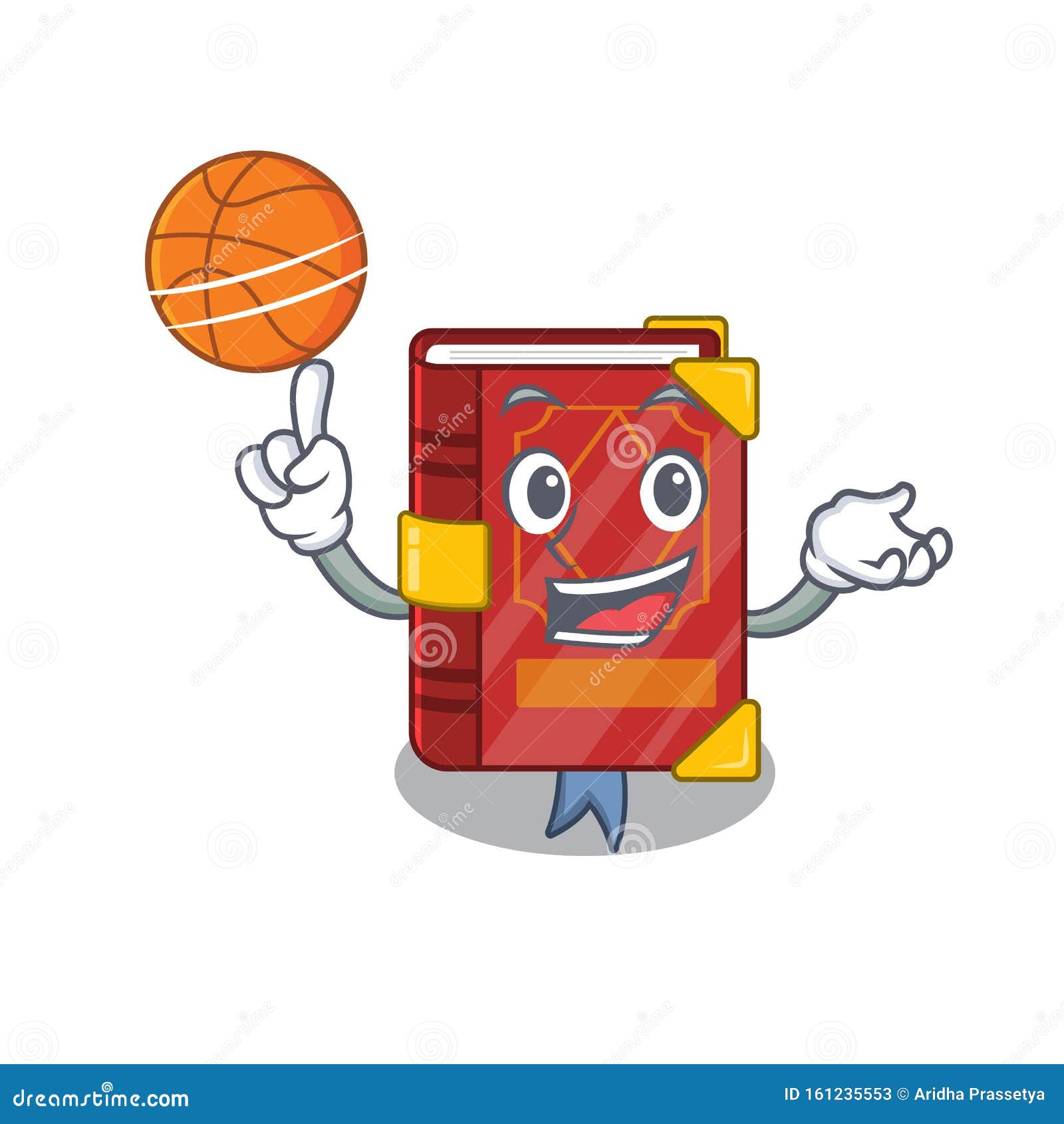 With Basketball Magic Spell Book in the Cartoon Stock Vector