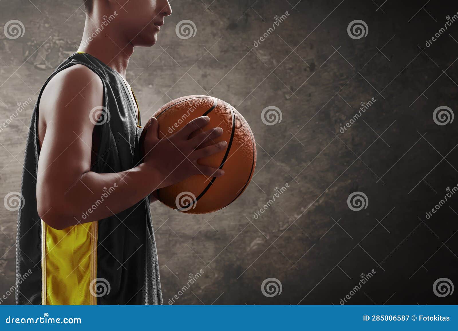 Basketball Male Player Hold a Ball Stock Image Image of action, concept 285006587