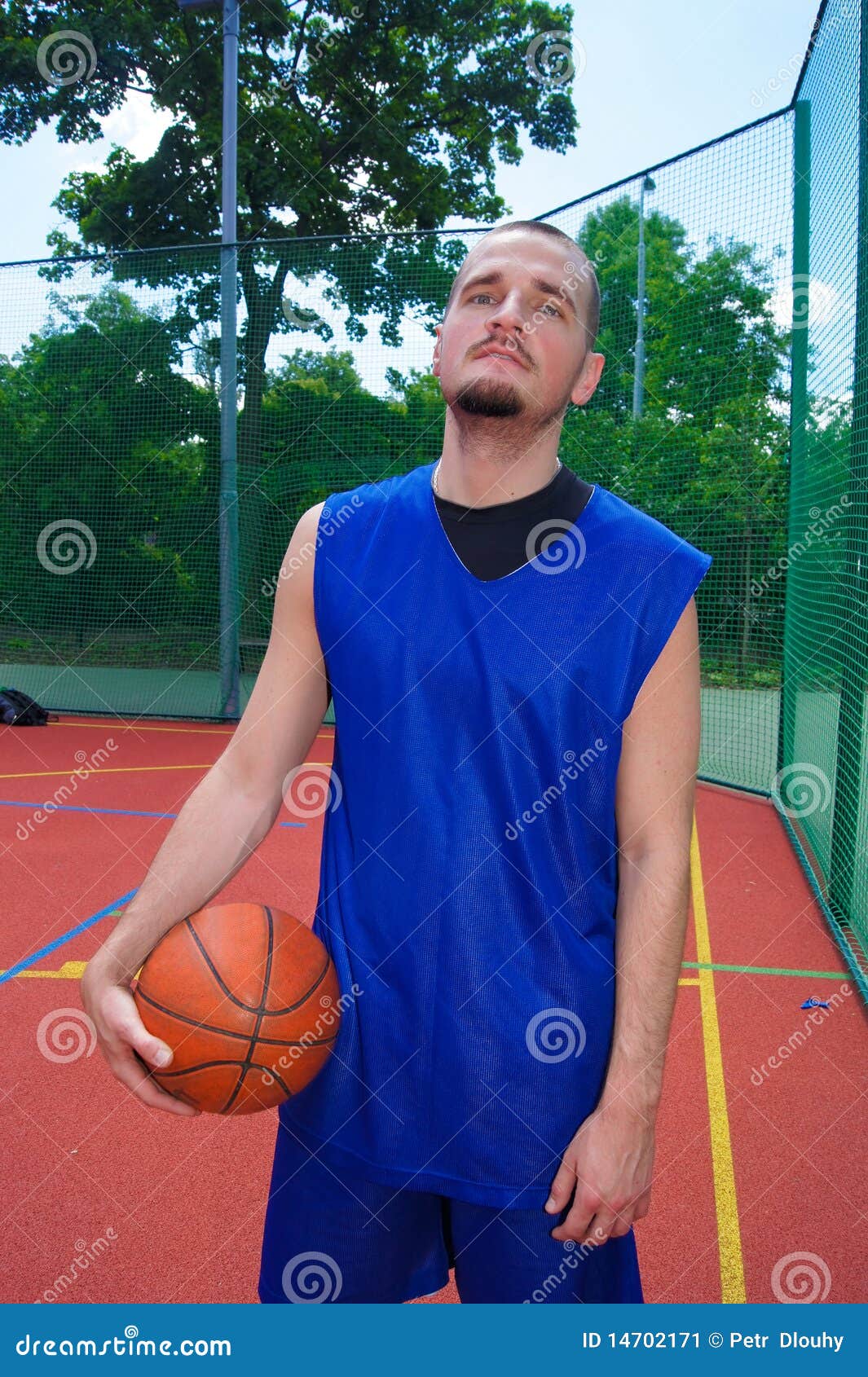 Basketball Player with Ball on the Sportground Stock Image Image of
