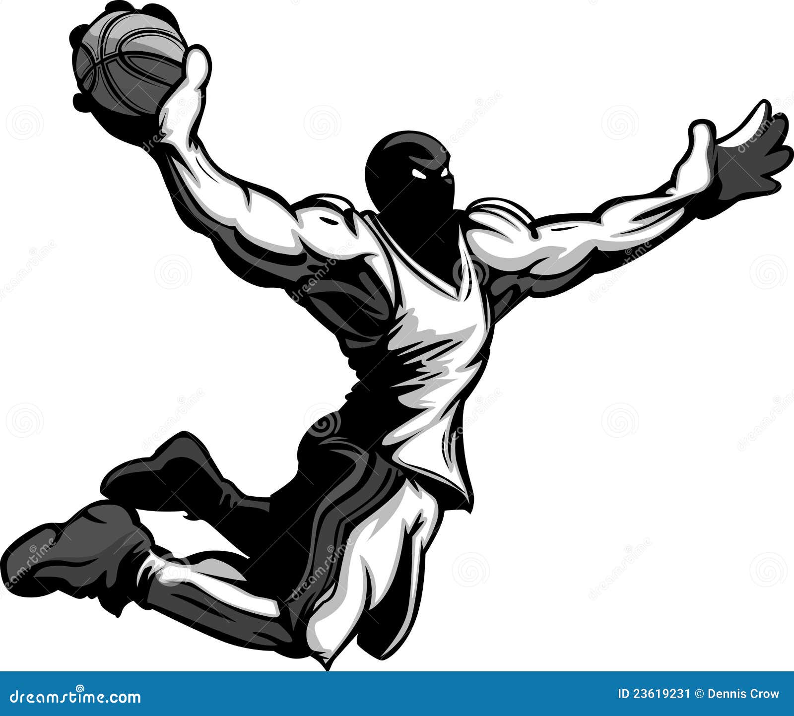 Basketball Player Cartoon Dunking Basketball Stock Image - Image: 23619231