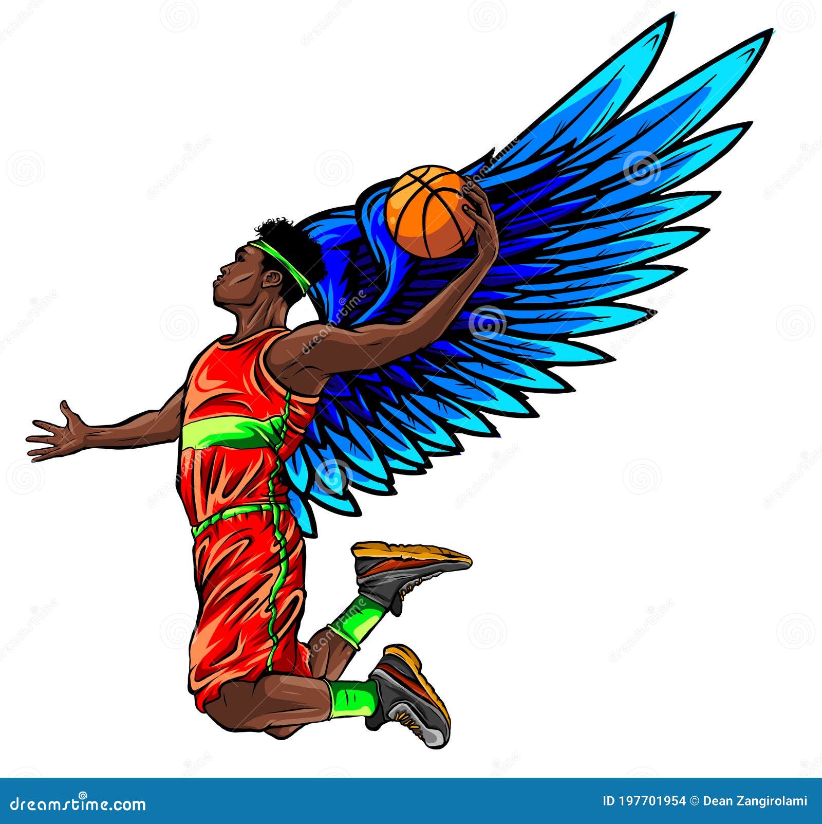 Basketball player in modern style vector illustration, sport man simple  flat shadow isolated on white background. 7469091 Vector Art at Vecteezy