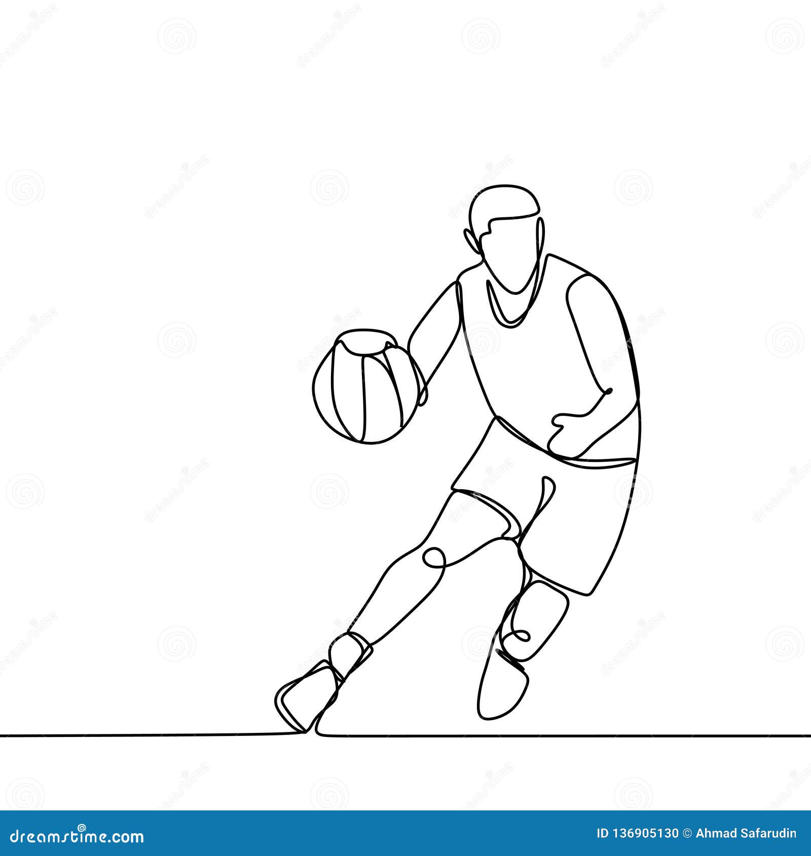 Basketball sports game in minimalist style Vector Image