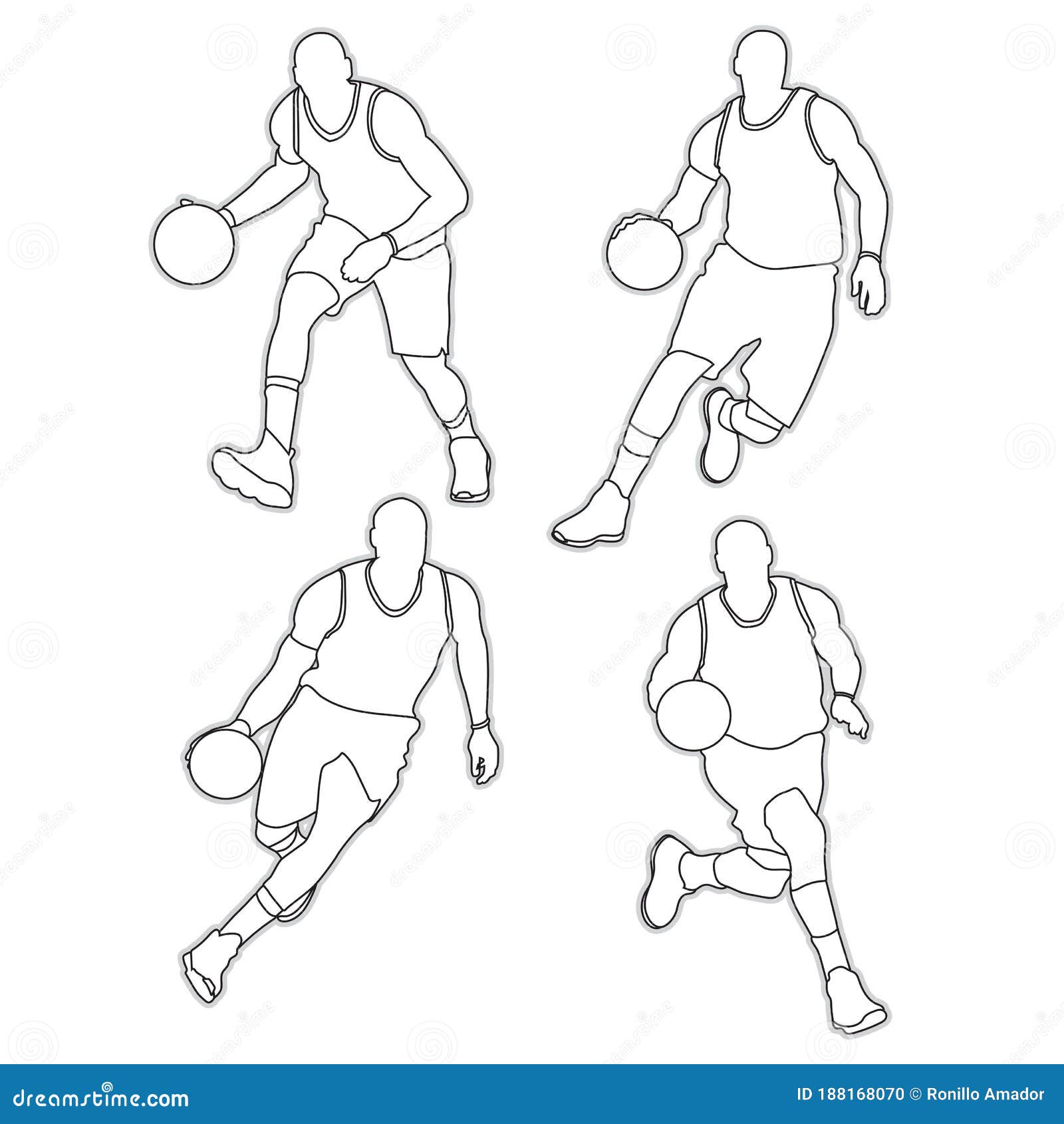 Soccer characters in different action poses Vector Image