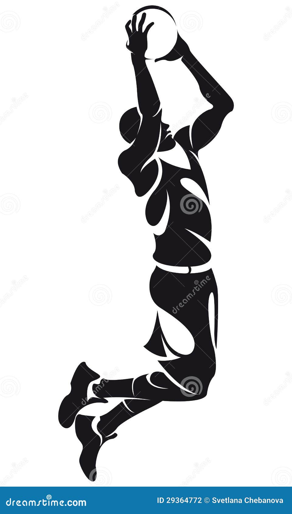 Basketball Player, Silhouette Stock Vector - Illustration of male ...