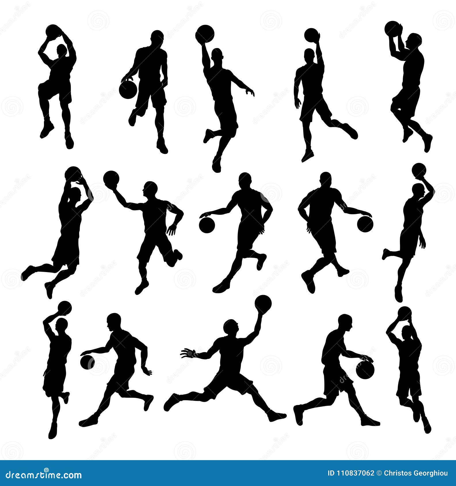 basketball player silhouettes