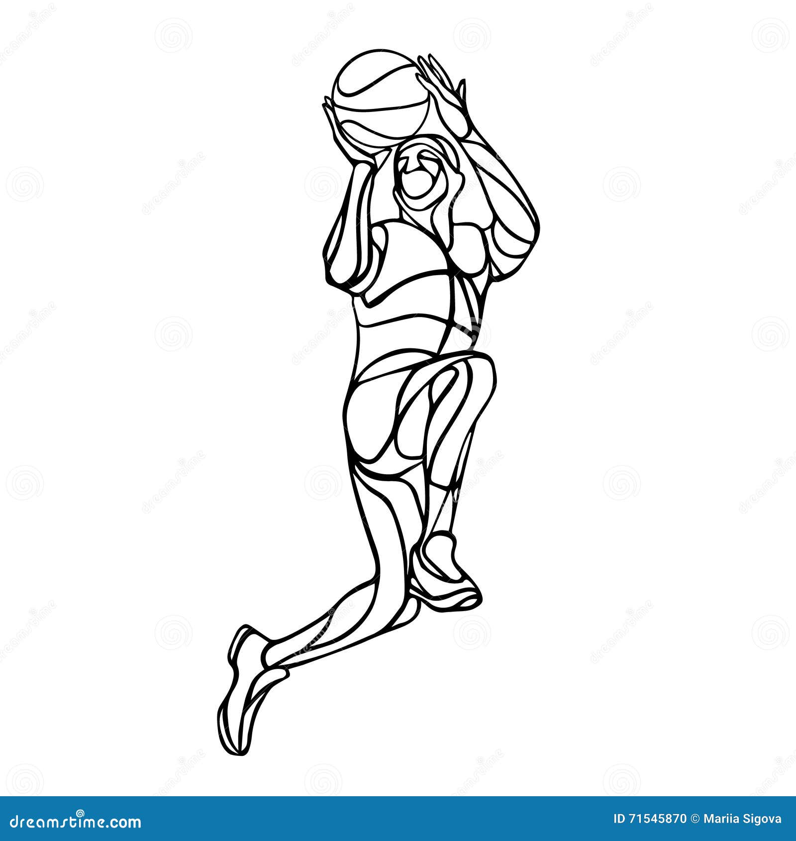 Basketball Player. Slam Dunk Silhouette Stock Vector Image 71545870