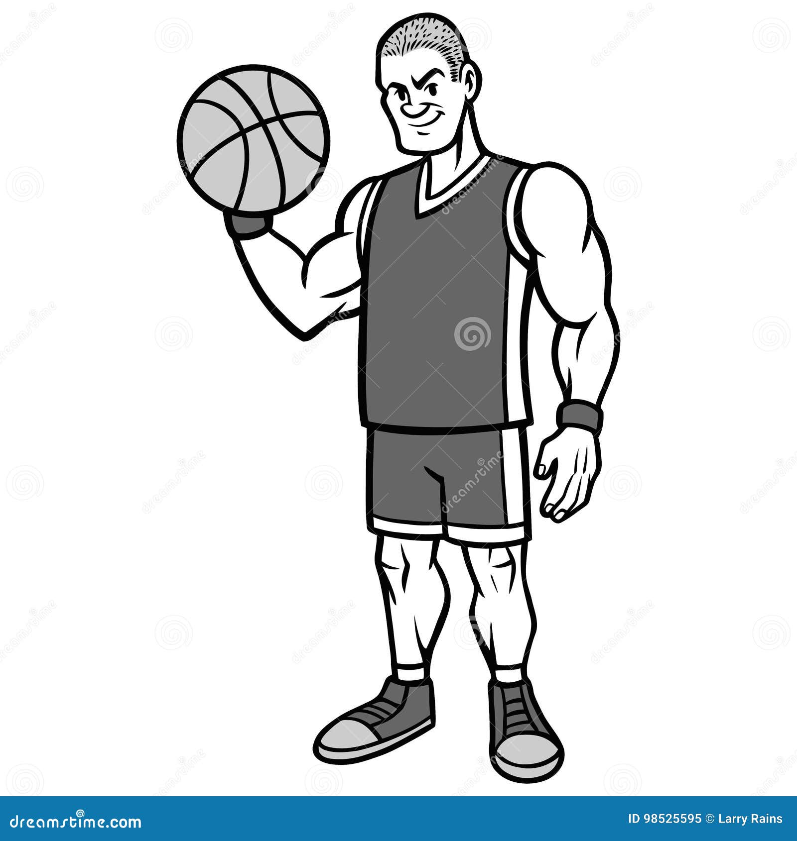 Basketball Player Stance Illustration Stock Vector Illustration of