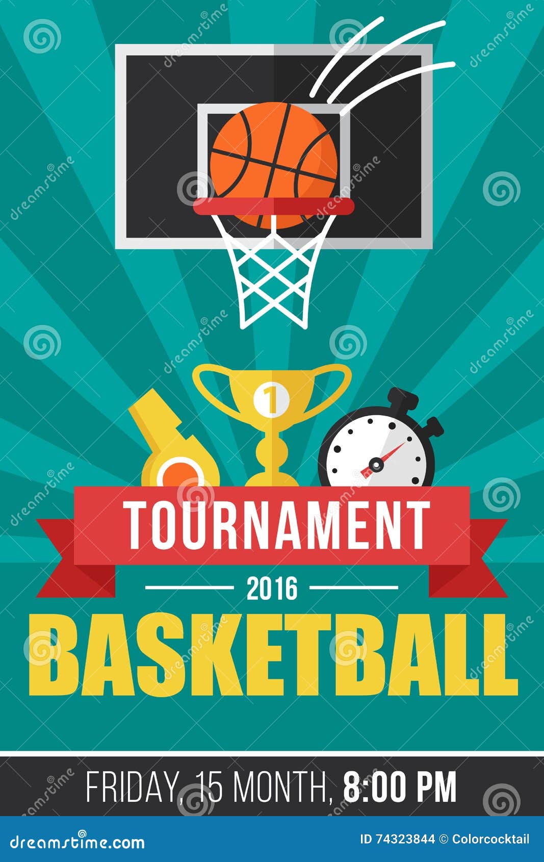 Basketball poster stock vector. Illustration of school 74323844