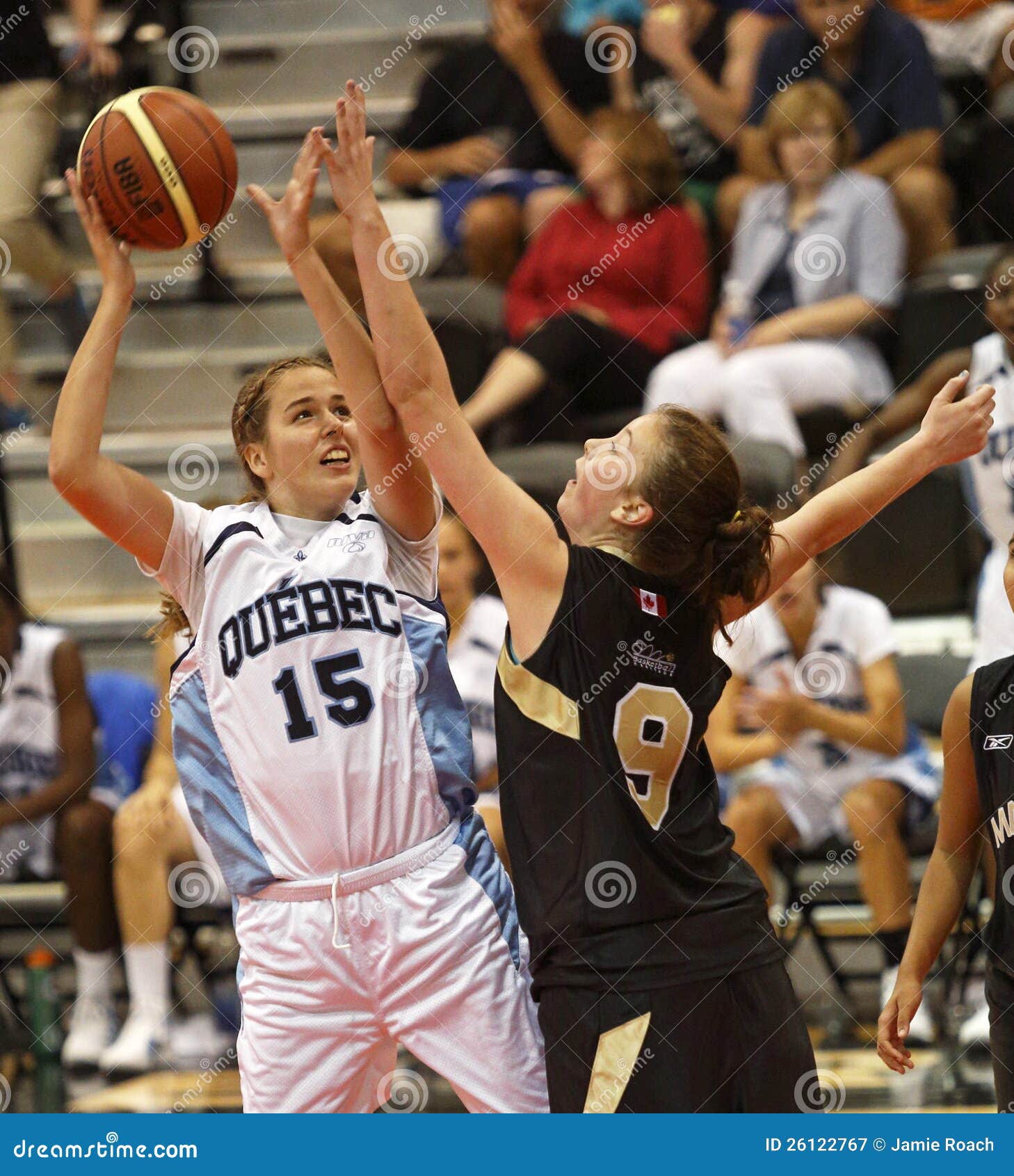 Basketball Quebec Player Shoots Editorial Photography Image of