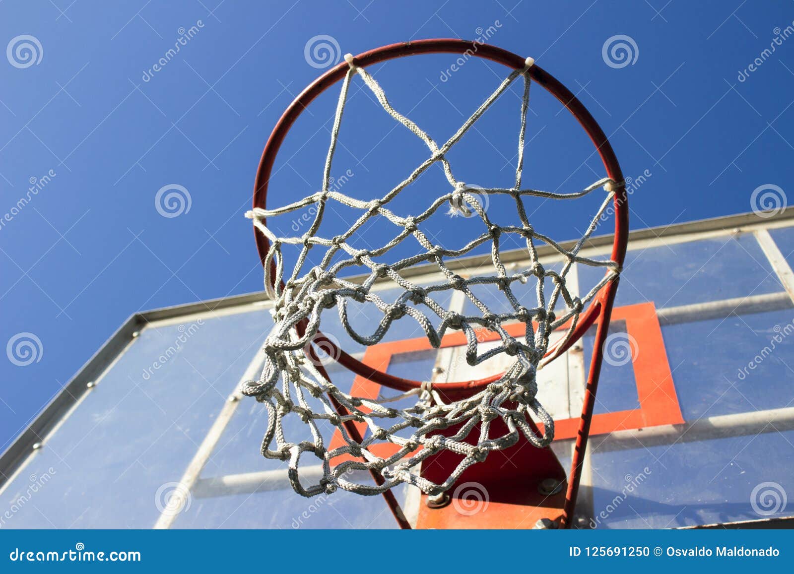Basketball Ring and Board with White Net. Stock Photo Image of competition, netting 125691250