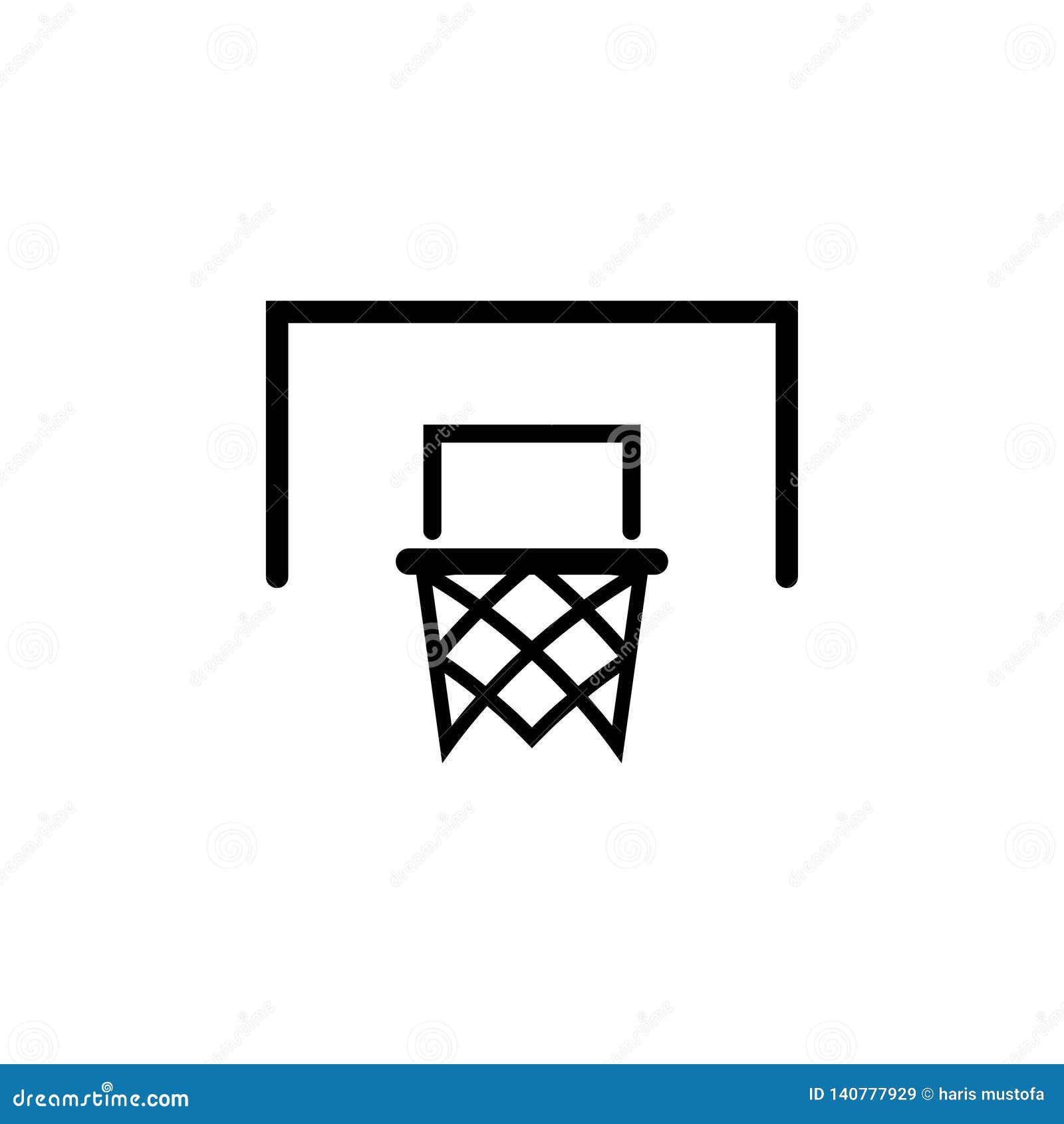 Basketball Ring Icon Design Template Vector Isolated Stock Illustration