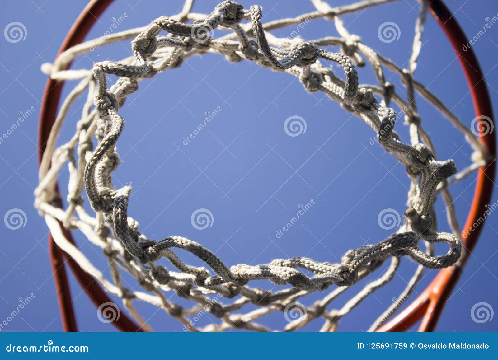 Basketball Ring with White Net. Stock Image Image of outdoors