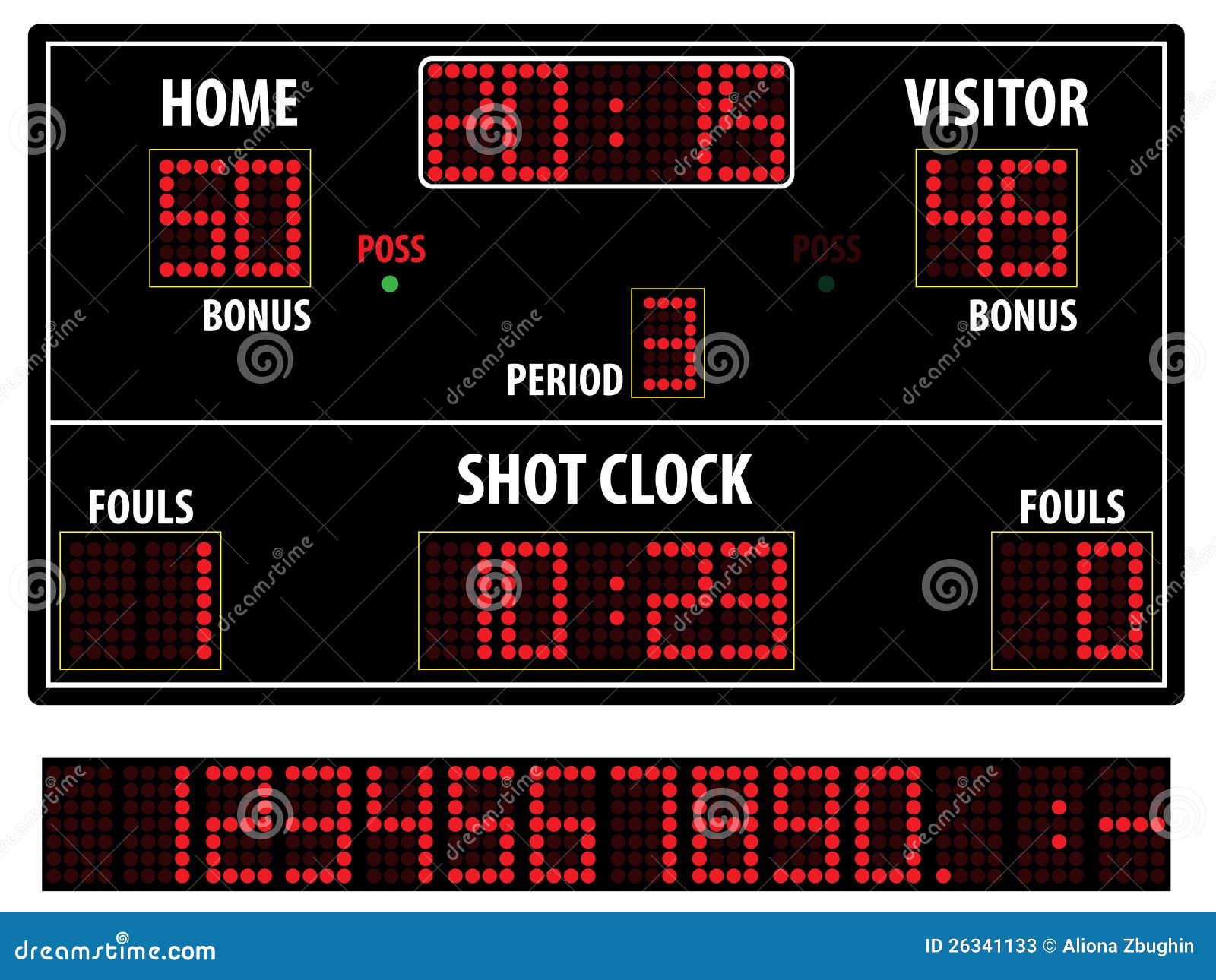 Basketball Scoreboard Stock Illustrations