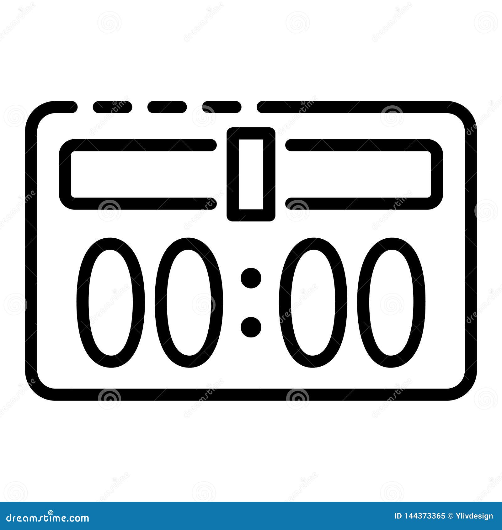 Basketball LED Scoreboard Cartoon Vector 71081003