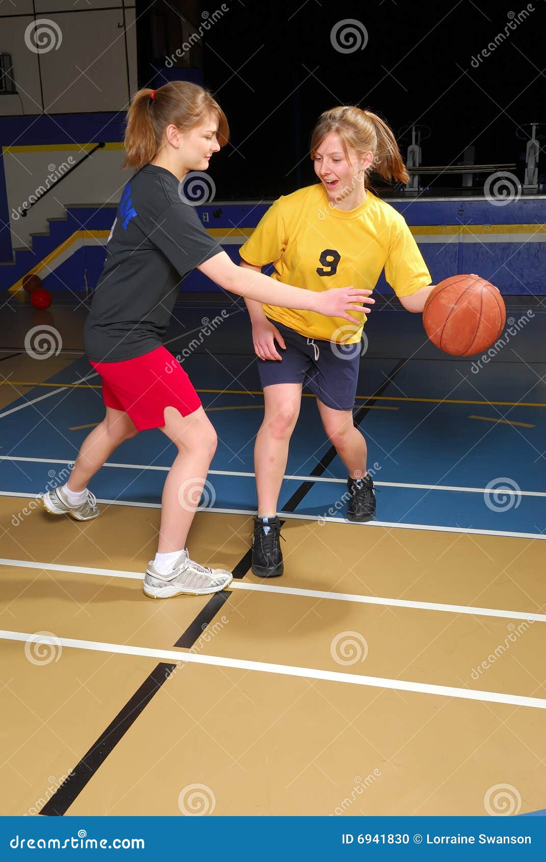 Basketball Scrimmage stock photo. Image of female, active 6941830