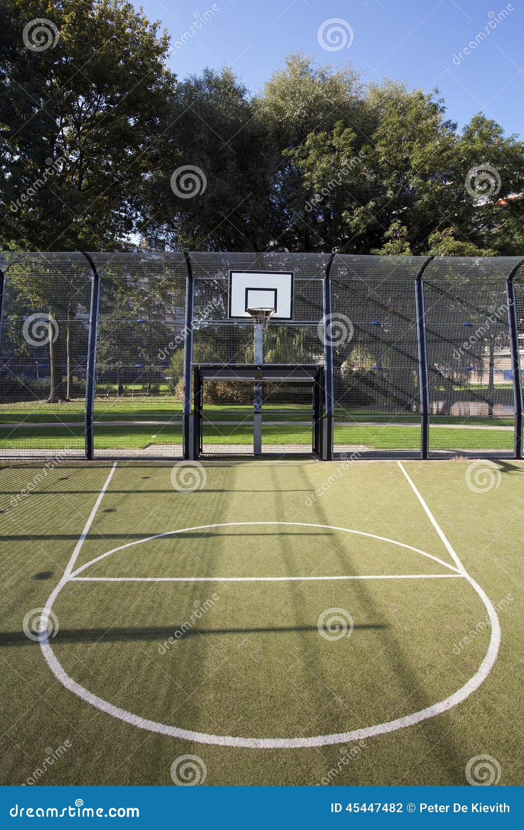 Basketball and soccer cage stock photo. Image of activity 45447482
