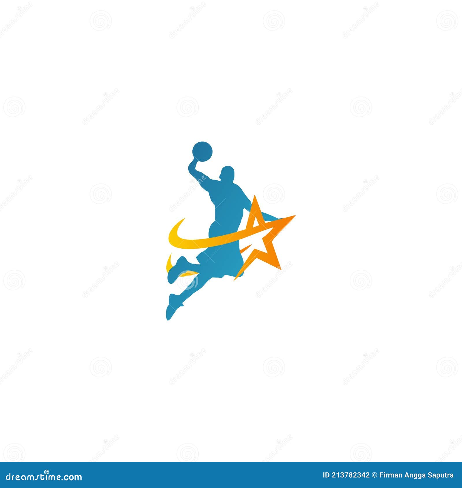 Basketball Star Logo Inspirations Template Stock Vector Illustration