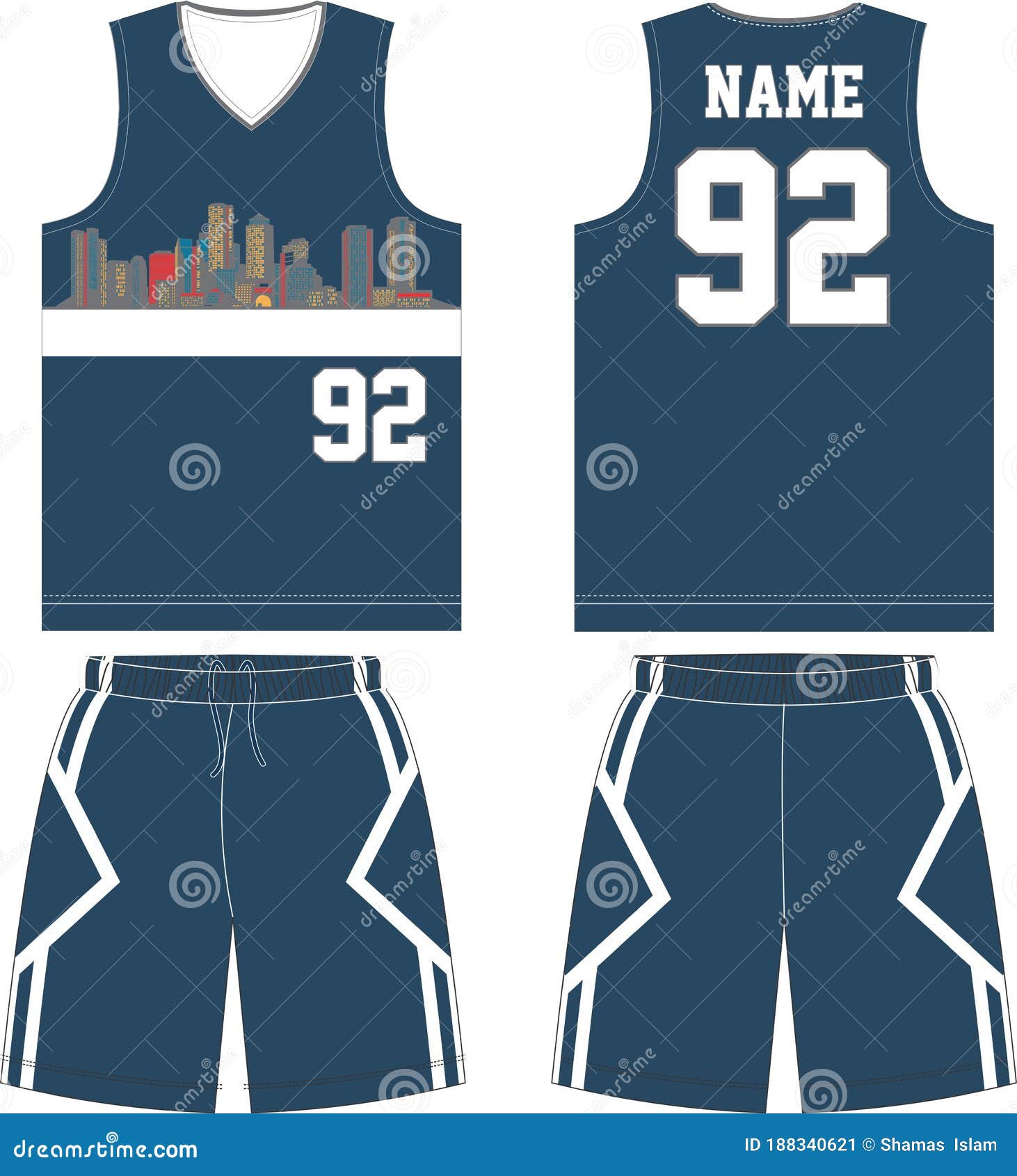 Basketball set shirt and shorts Royalty Free Vector Image