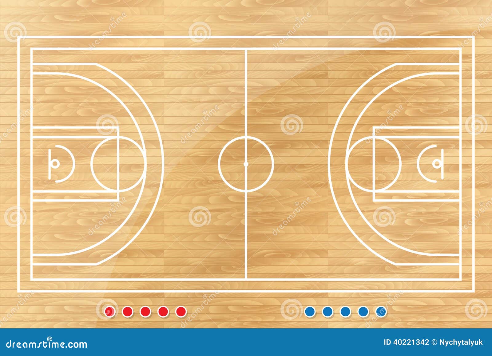 Basketball Tactic Table with Marks. Stock Vector - Illustration of  basketball, marker: 40221342