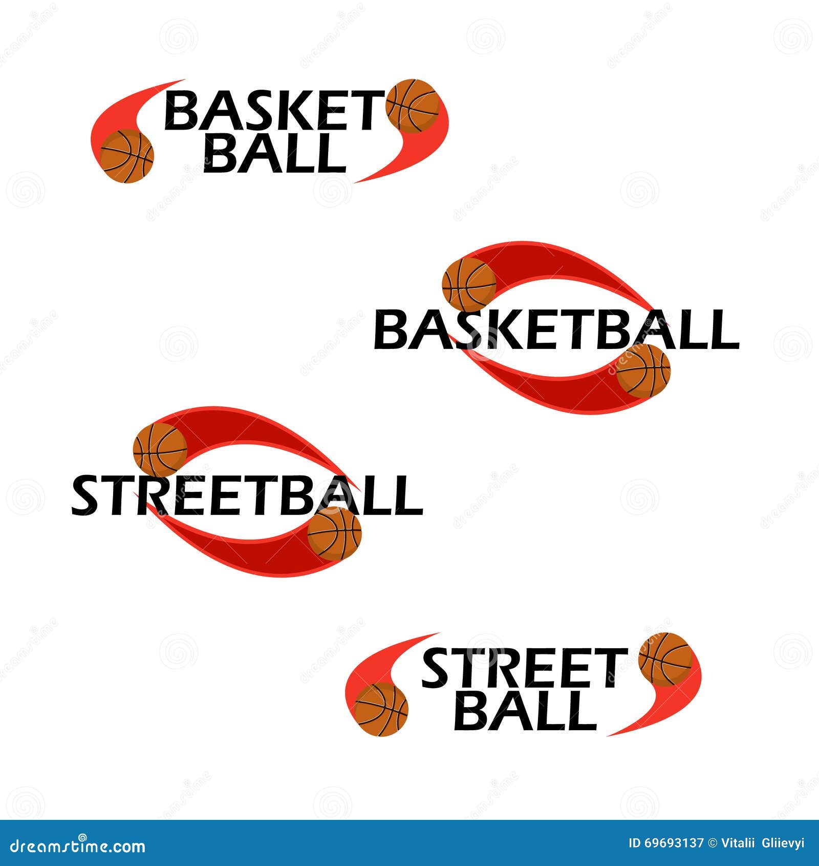 Basketball Text For Logo The Team And The Cup Stock Vector