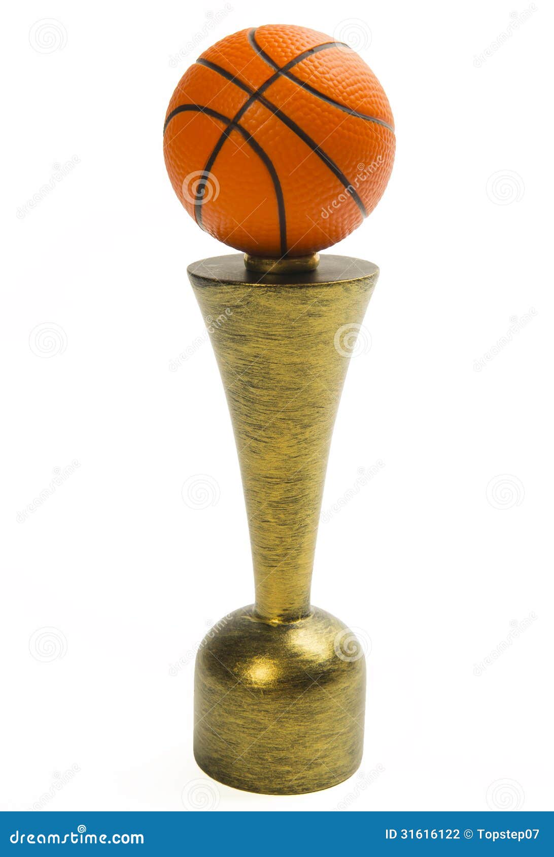 Basketball Trophy Isolated On White Background Stock Photography