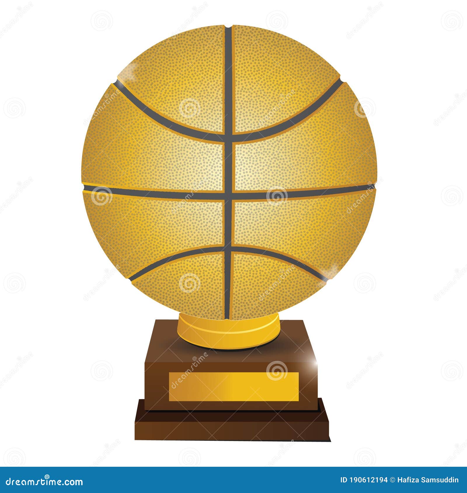 Basketball Trophy. Vector Illustration Decorative Design Stock Vector