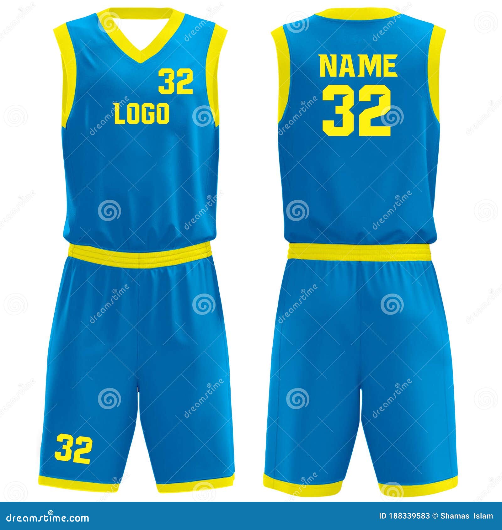 Basketball Uniform Mockup Template Design for Basketball Club