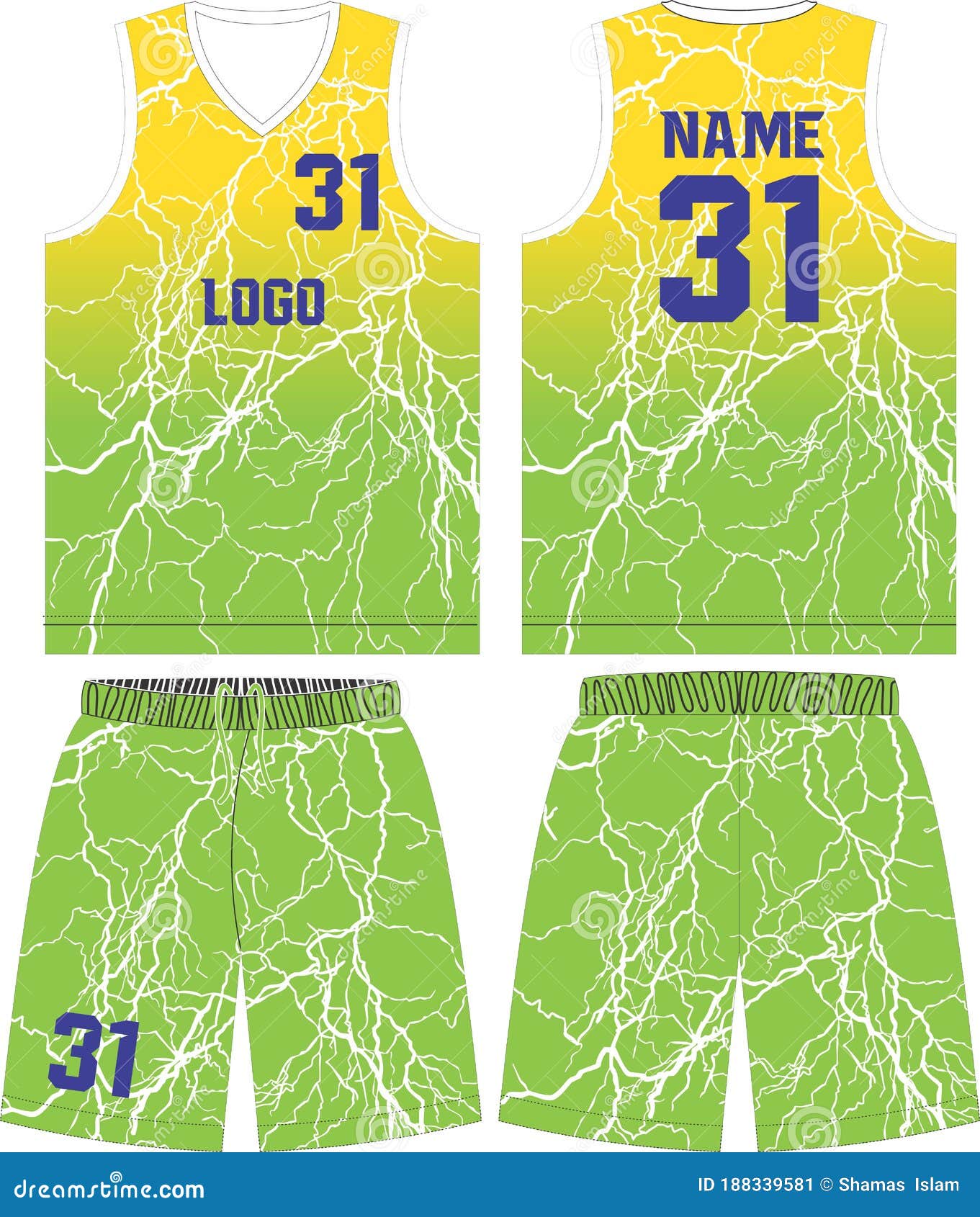 Basketball Jersey Uniforms Set Mockup Template, Graphic Templates