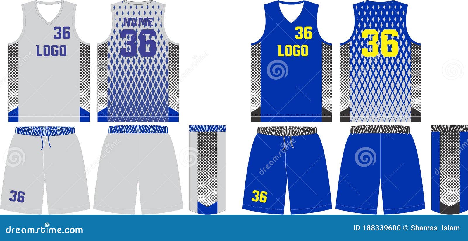 Basketball Uniform Template Design Tank Top Tshirt Mockup For