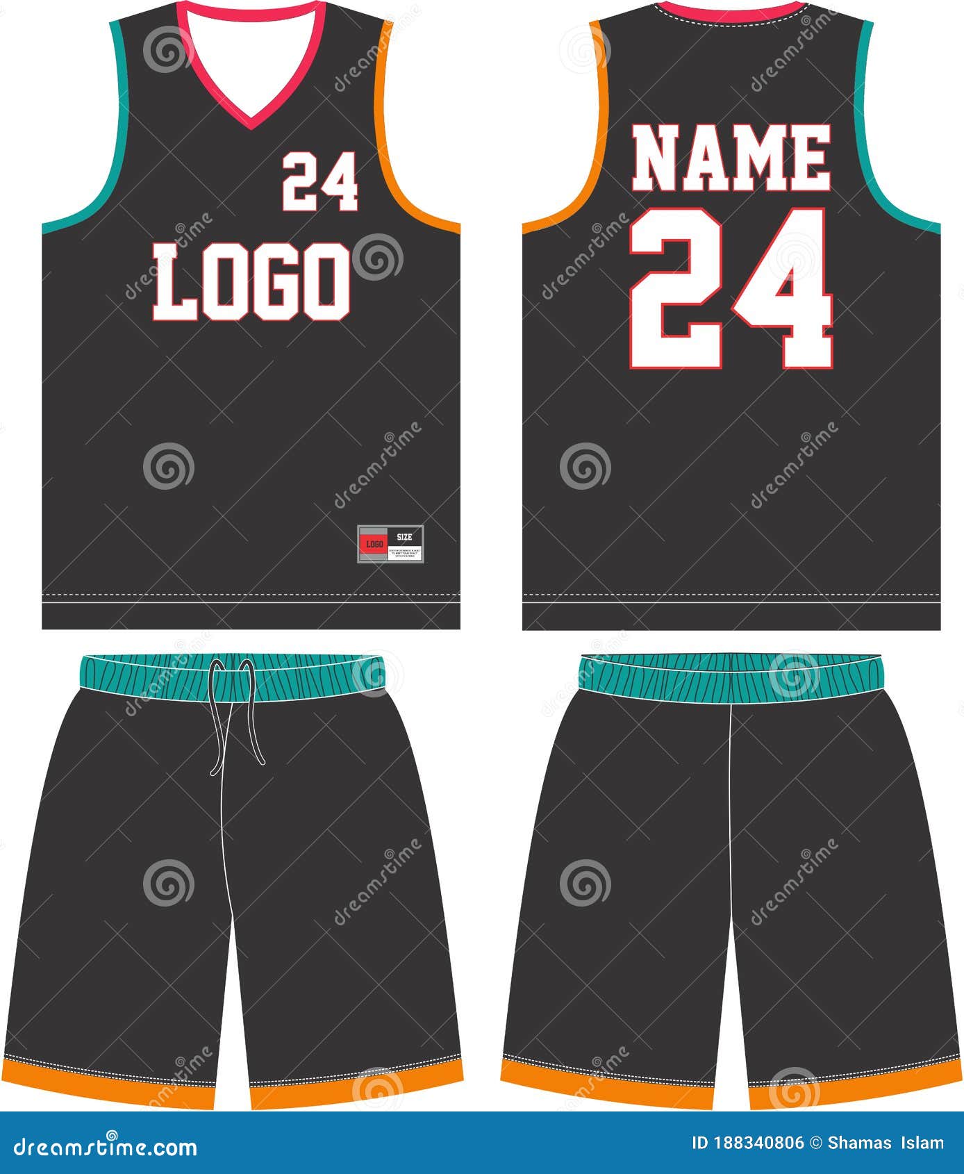 Basketball Uniform Mockup Template Design for Basketball Club ...