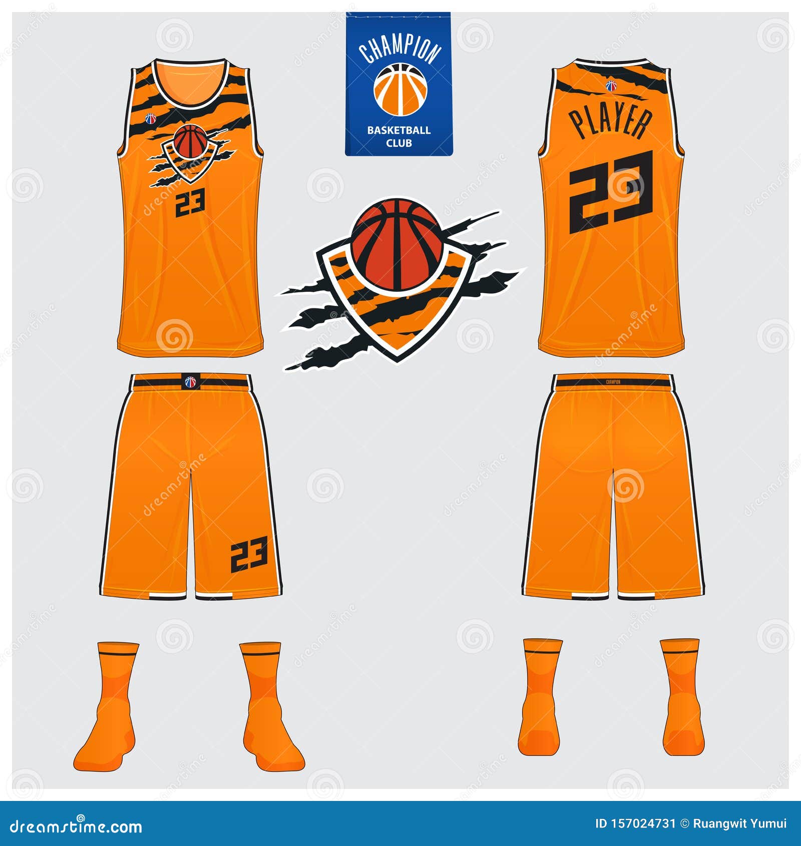 tank top / basketball uniform template illustration Stock Vector