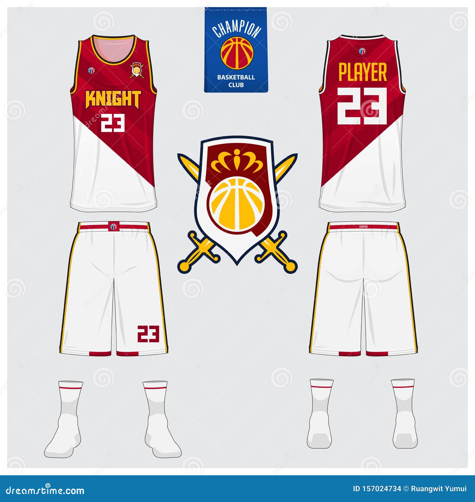 Basketball Uniform Mockup Template Design for Basketball Club Inside Blank Basketball Uniform Template