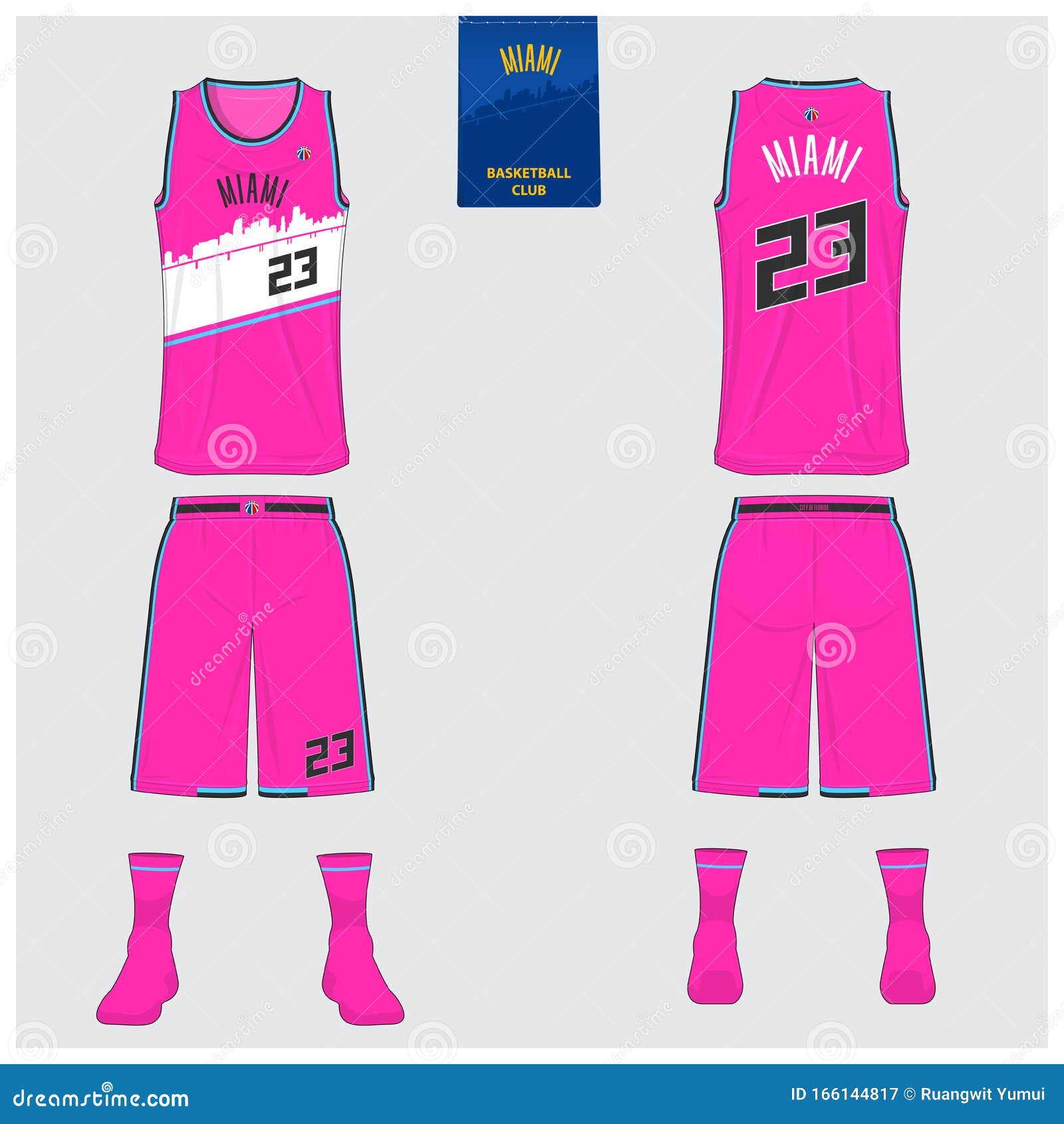 Basketball uniform jerseys front and back mock ups