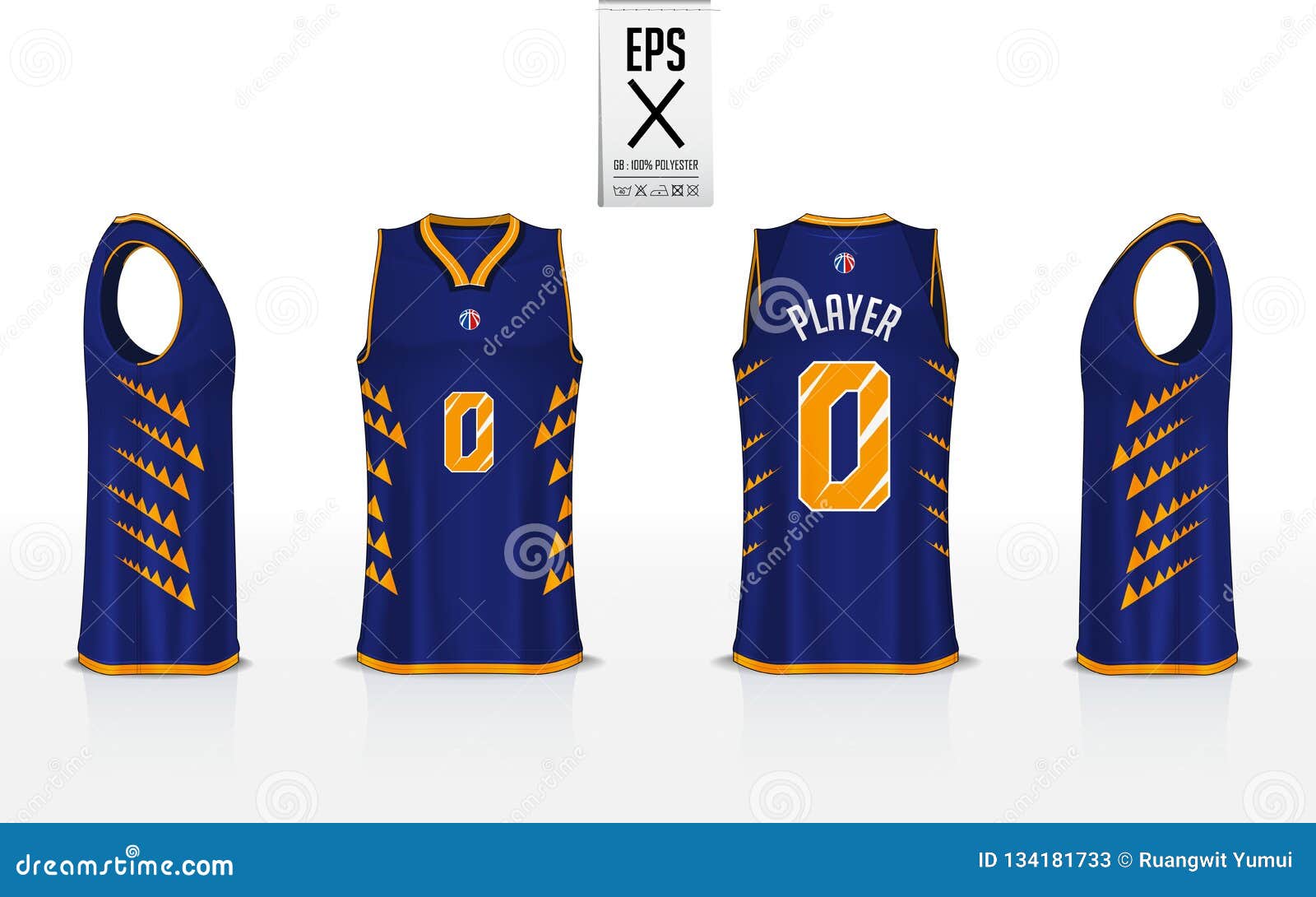 Basketball Uniform Template Design For Basketball Club. Tank Top T ...