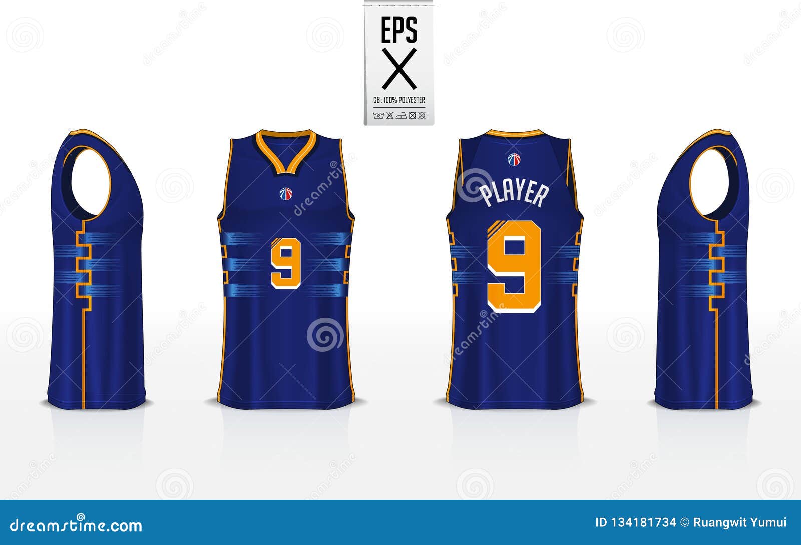 Download Basketball Uniform Template Design For Basketball Club. Tank Top T-shirt Mockup Basketball ...