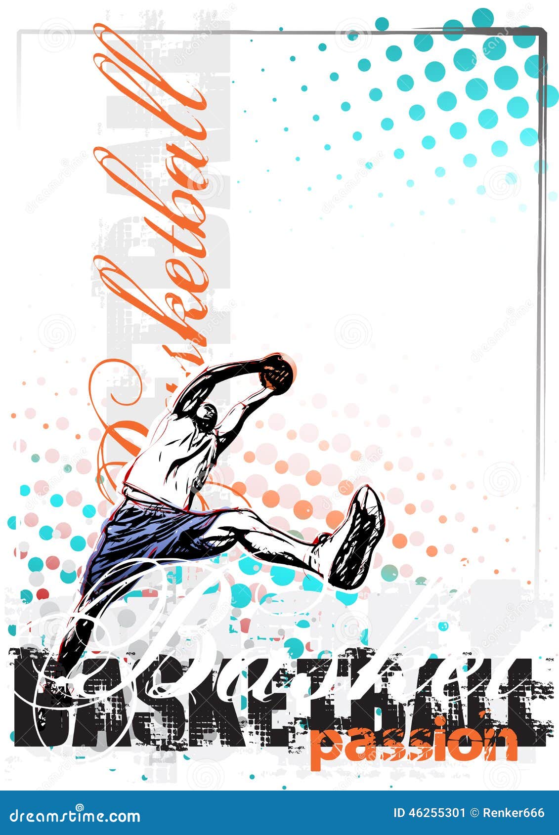 Basketball Vector Poster Background Stock Vector Illustration of