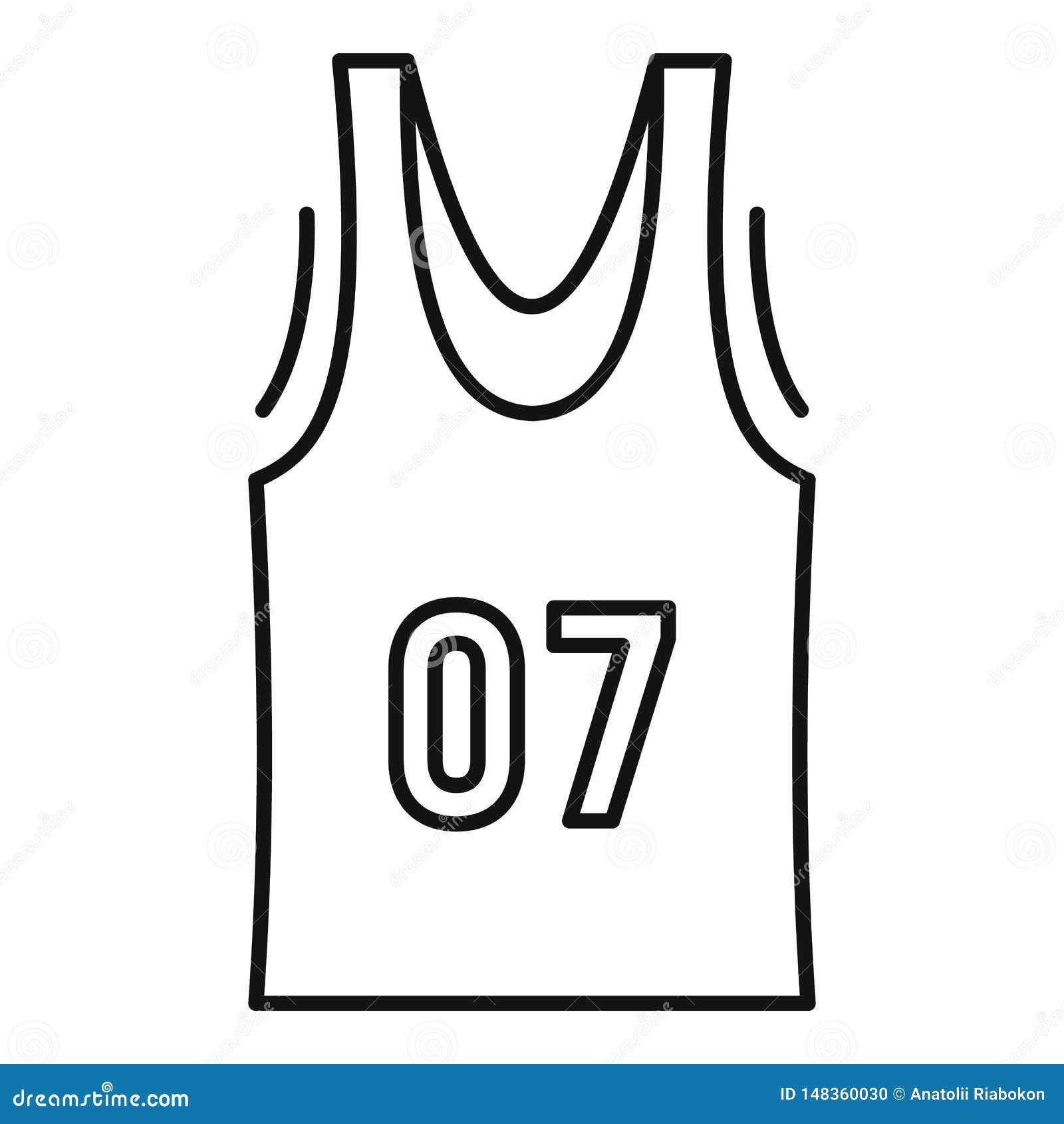 Basketball Vest Icon, Outline Style Stock Vector - Illustration of ...
