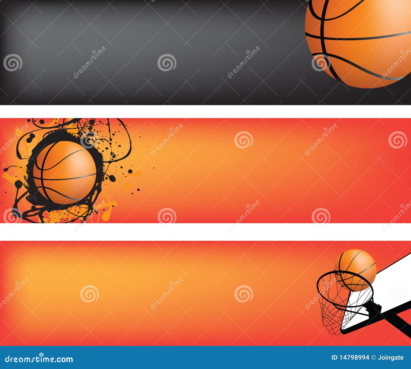 Basketball web banner set stock vector. Illustration of basketball