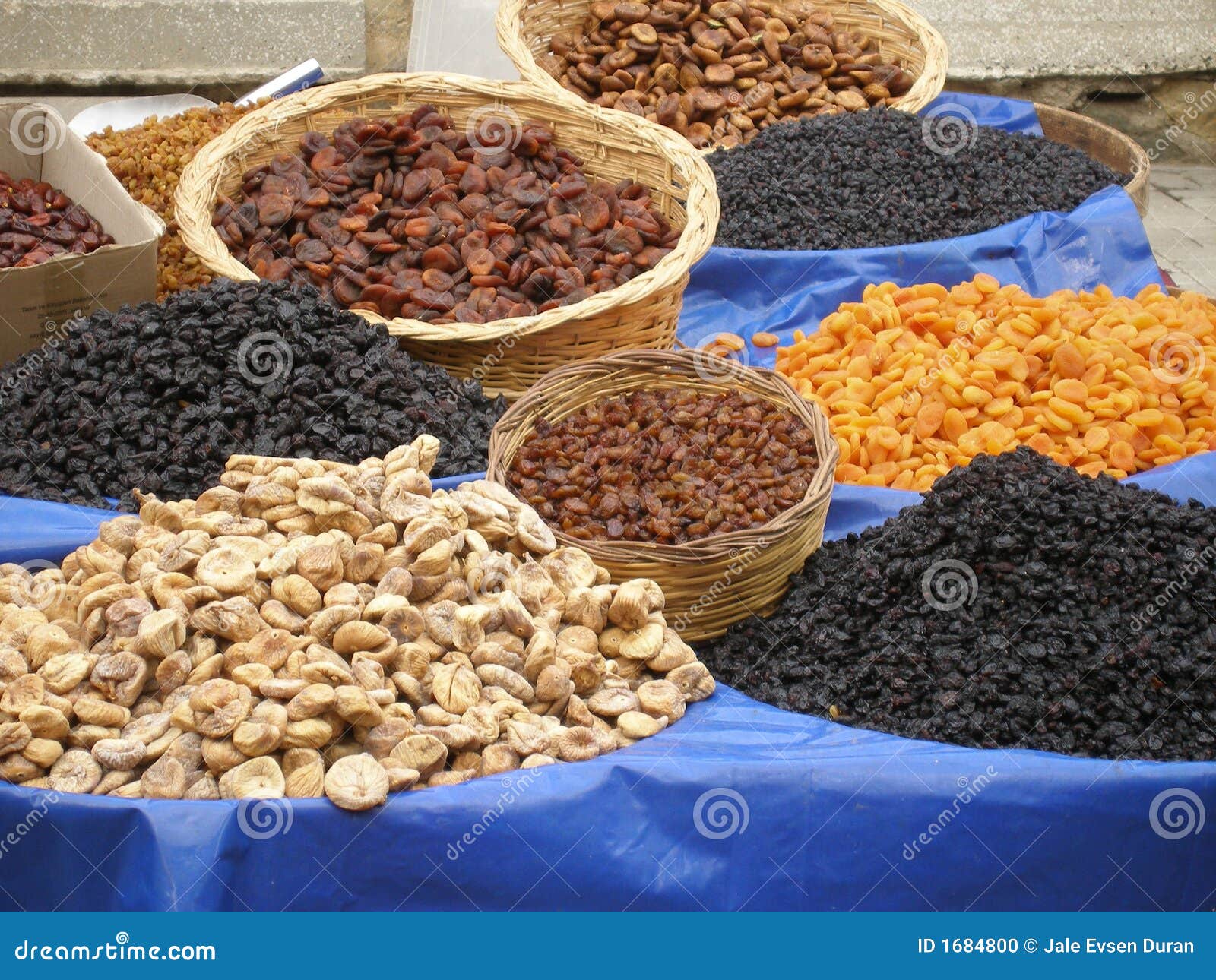 Baskets of dried fruits stock photo. Image of basket, fruit 1684800